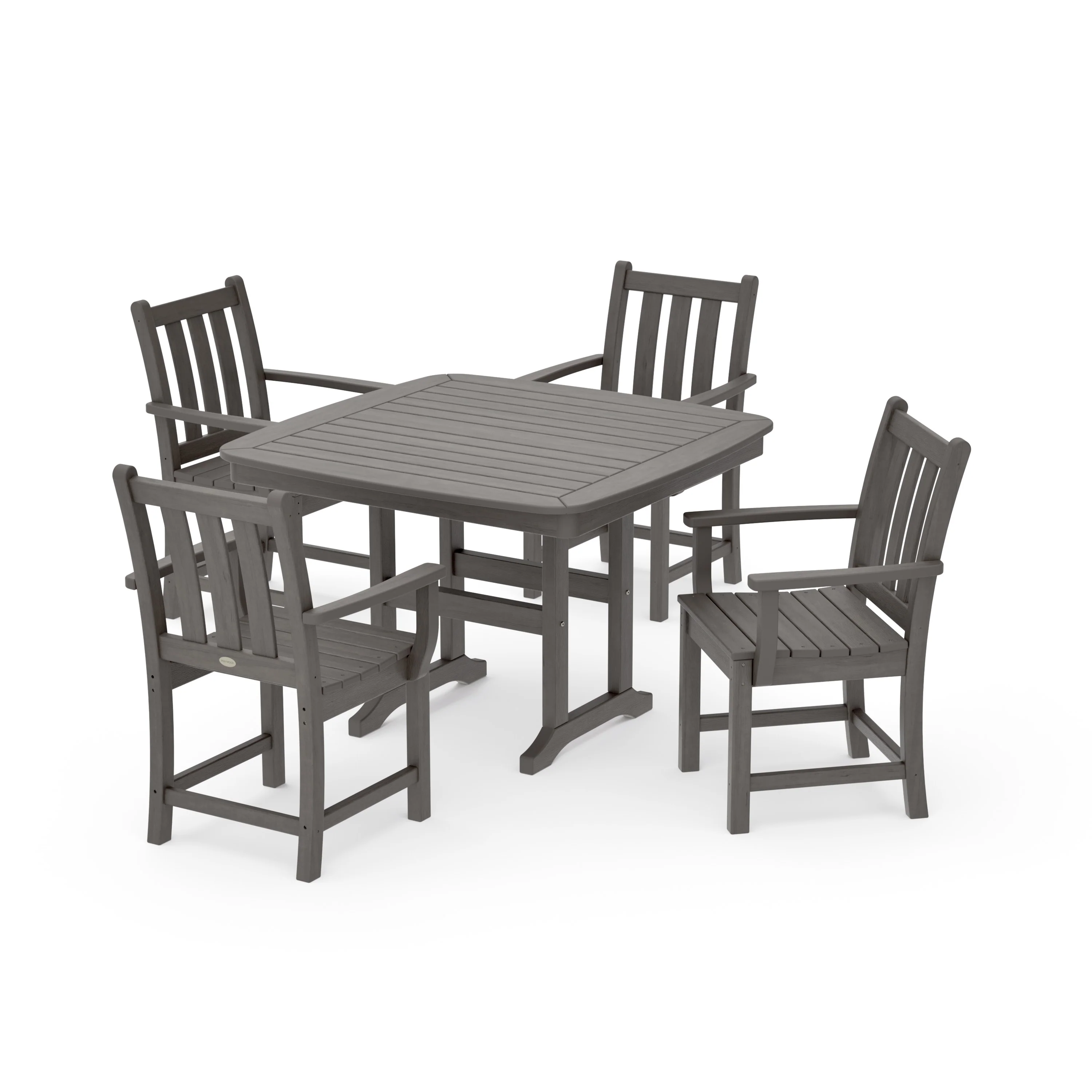Traditional Garden 5-Piece Dining Set with Trestle Legs - Image 10