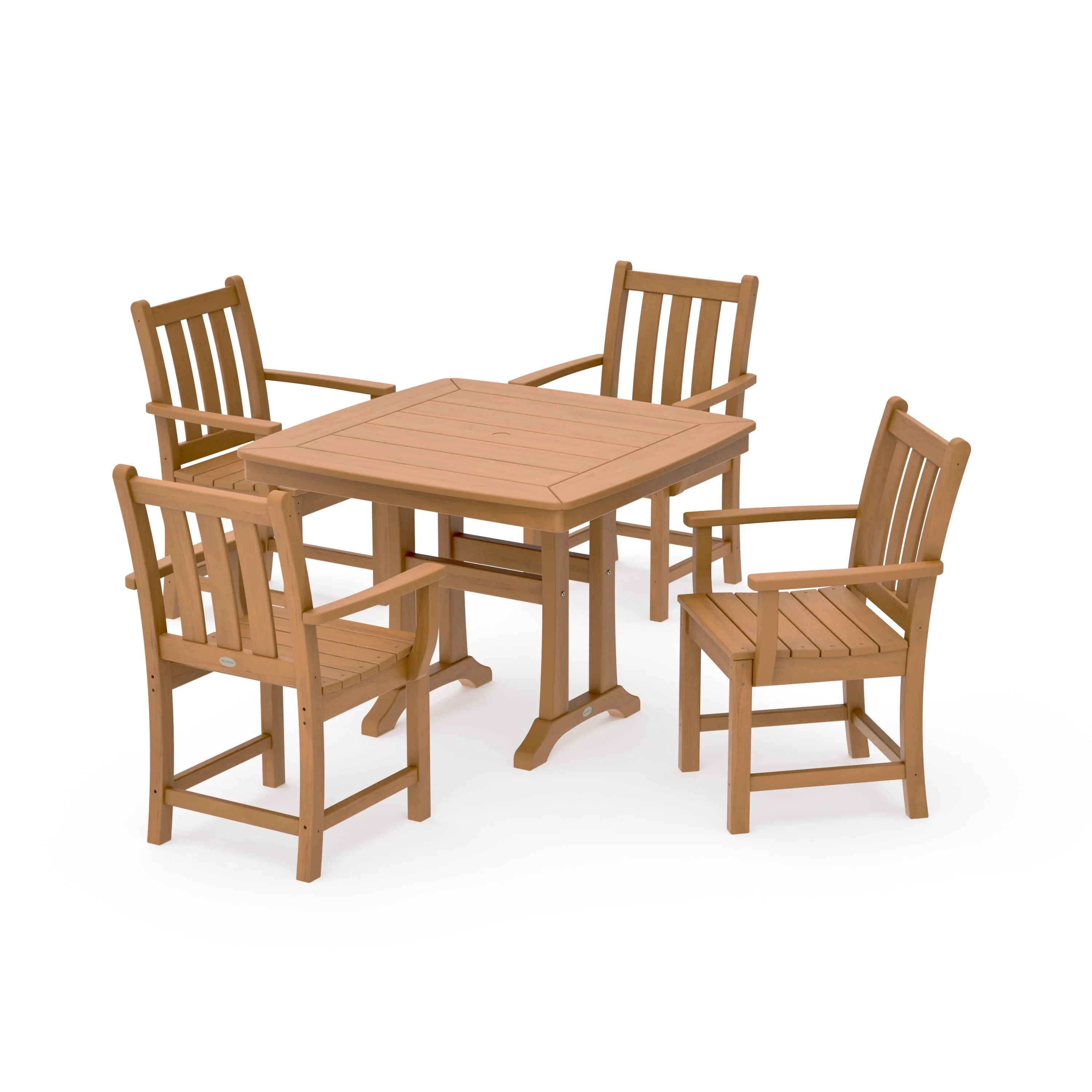Traditional Garden 5-Piece Dining Set with Trestle Legs - Image 12
