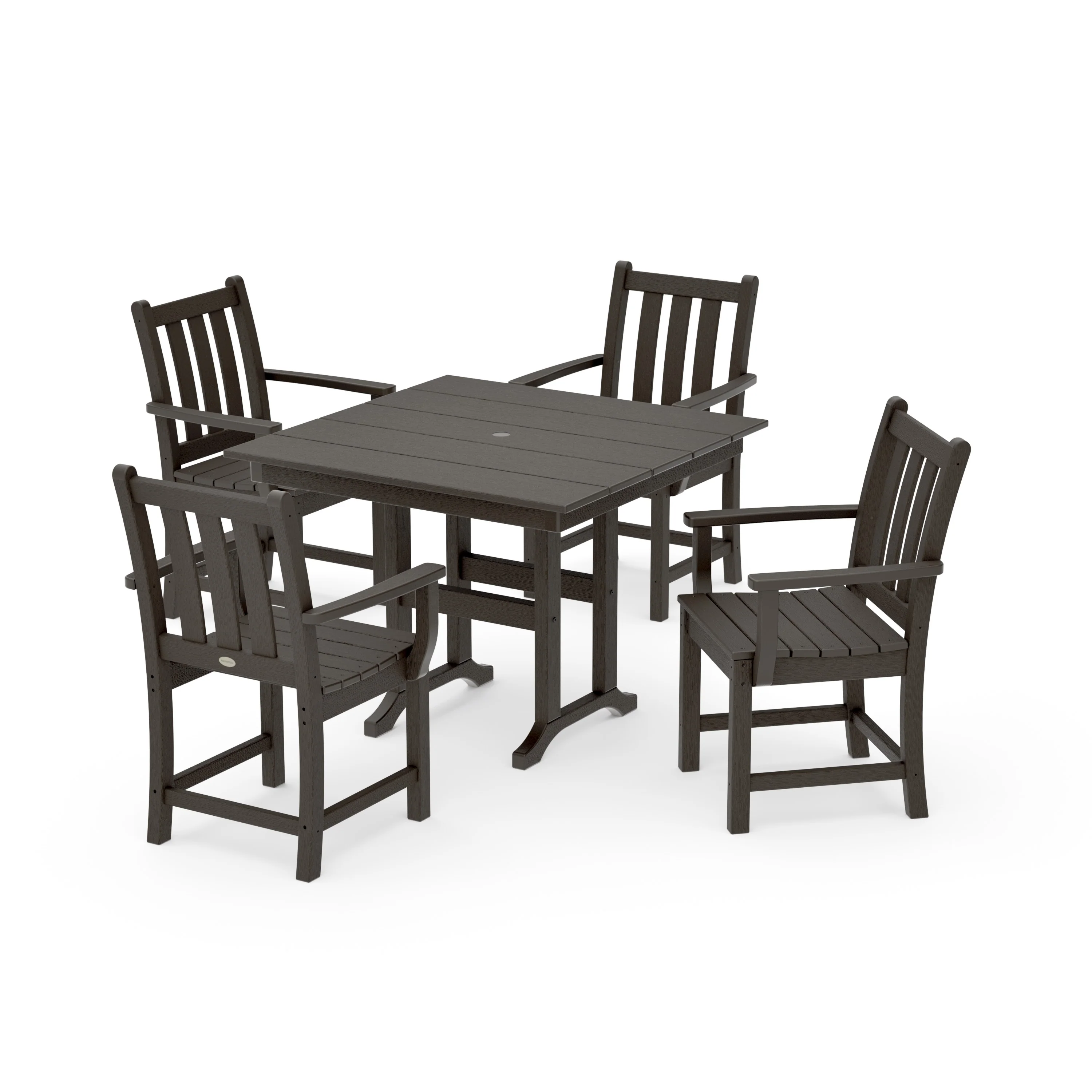 Traditional Garden 5-Piece Farmhouse Dining Set - Image 12