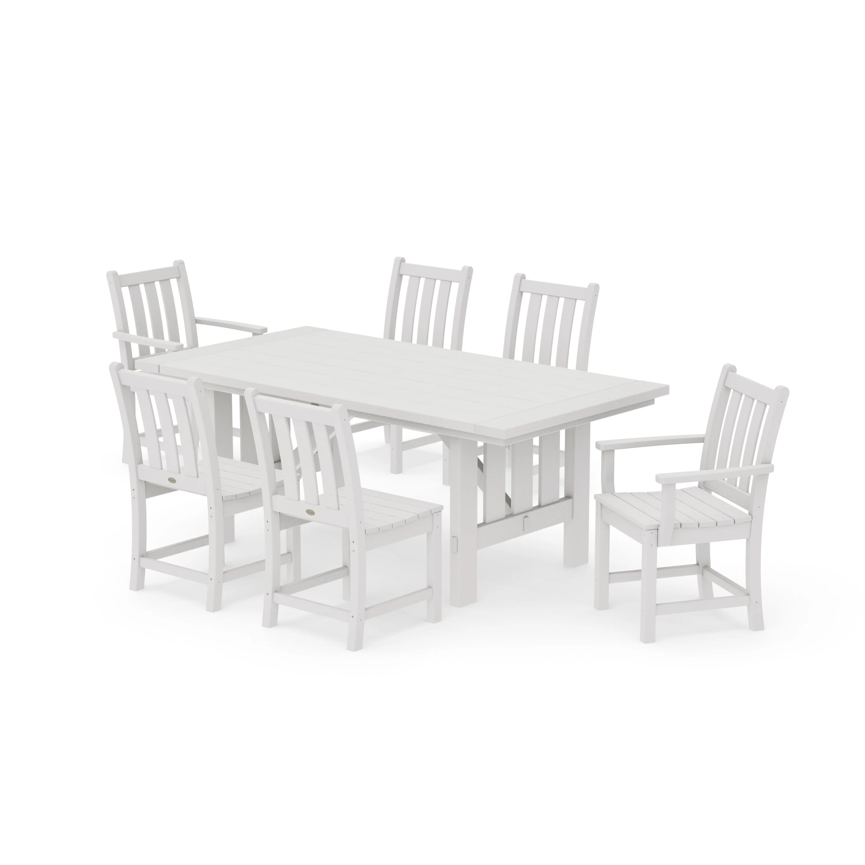 Traditional Garden 7-Piece Dining Set with Mission Table - Image 15