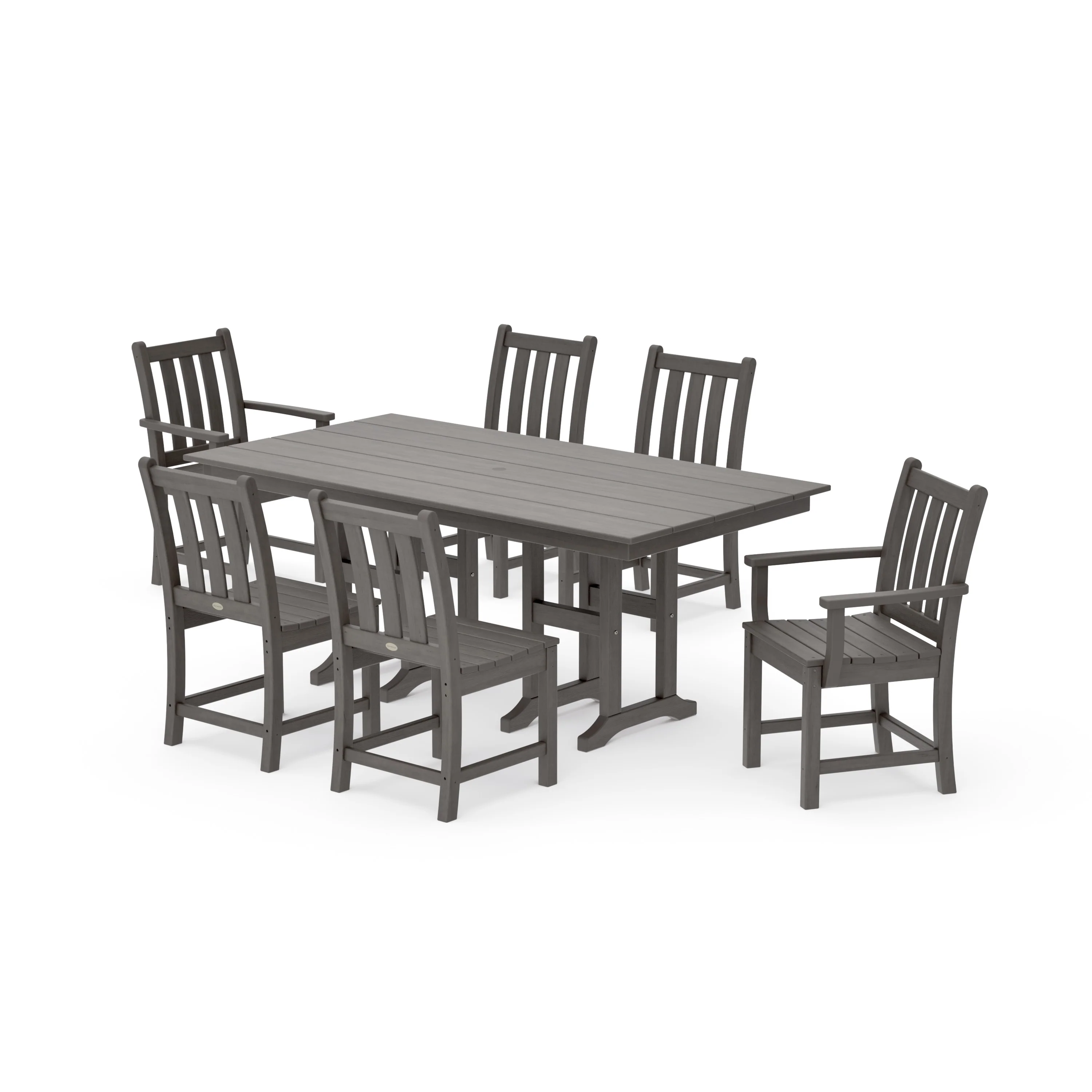 Traditional Garden 7-Piece Farmhouse Dining Set - Image 10