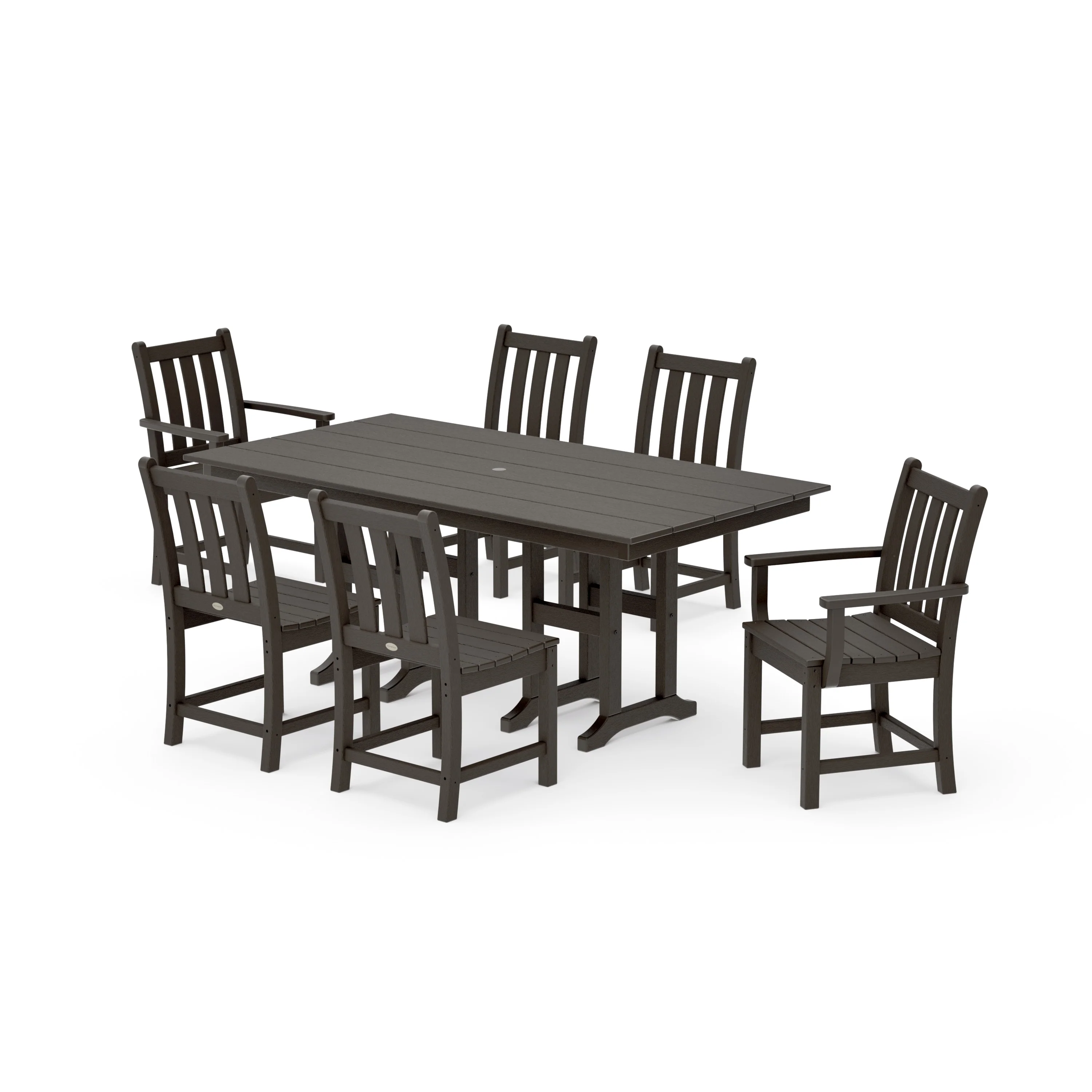 Traditional Garden 7-Piece Farmhouse Dining Set - Image 13