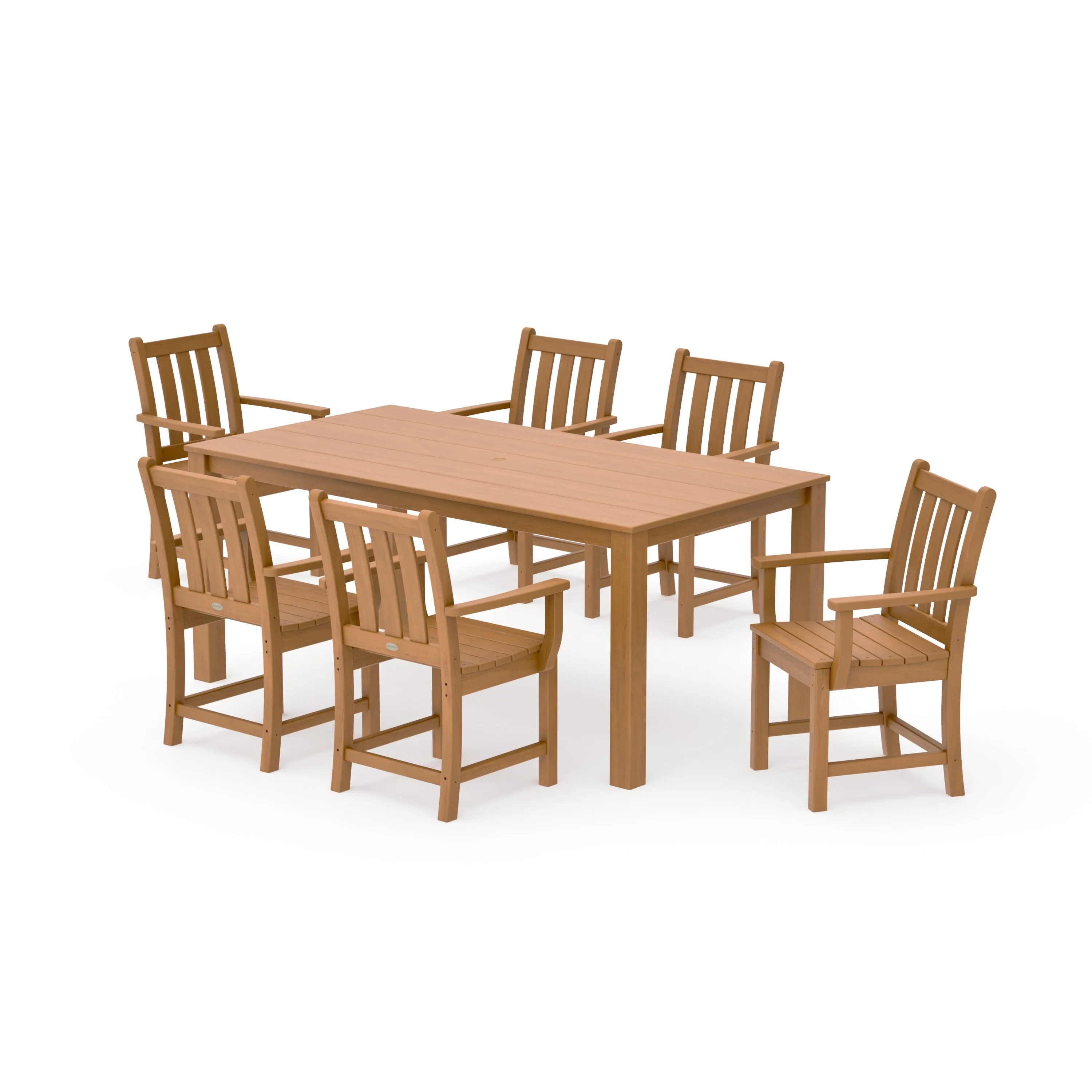 Traditional Garden Arm Chair 7-Piece Parsons Dining Set - Image 12