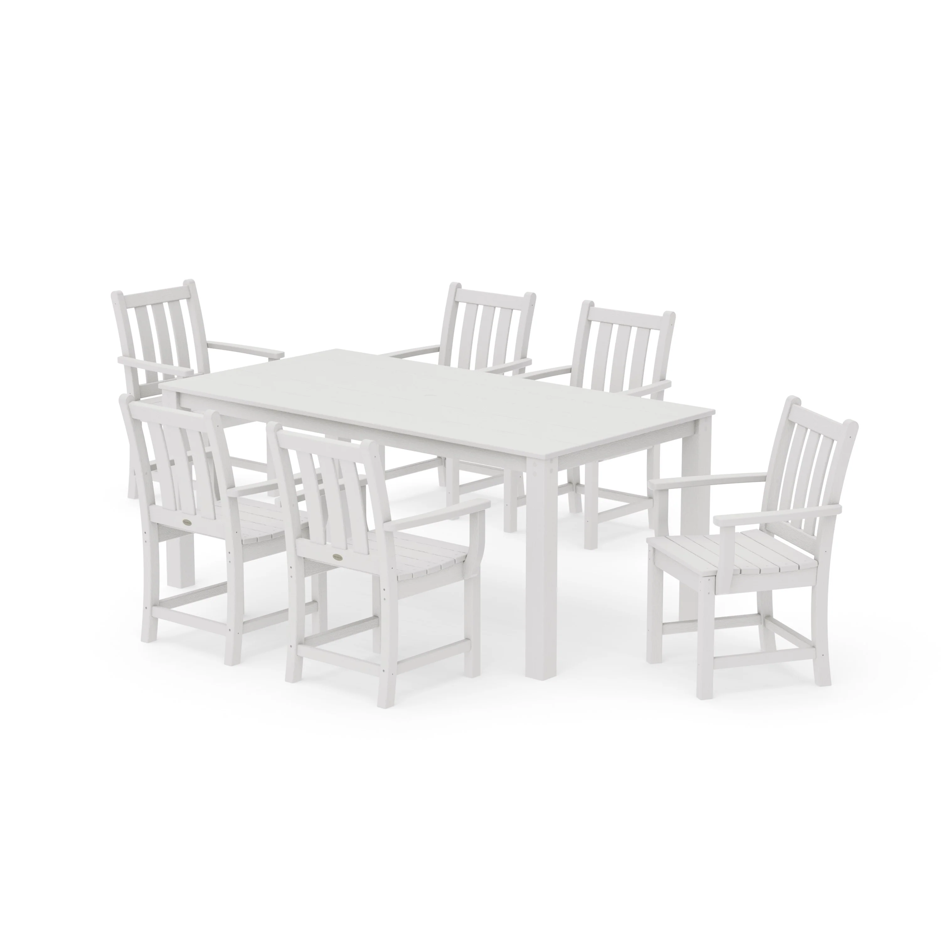 Traditional Garden Arm Chair 7-Piece Parsons Dining Set - Image 15