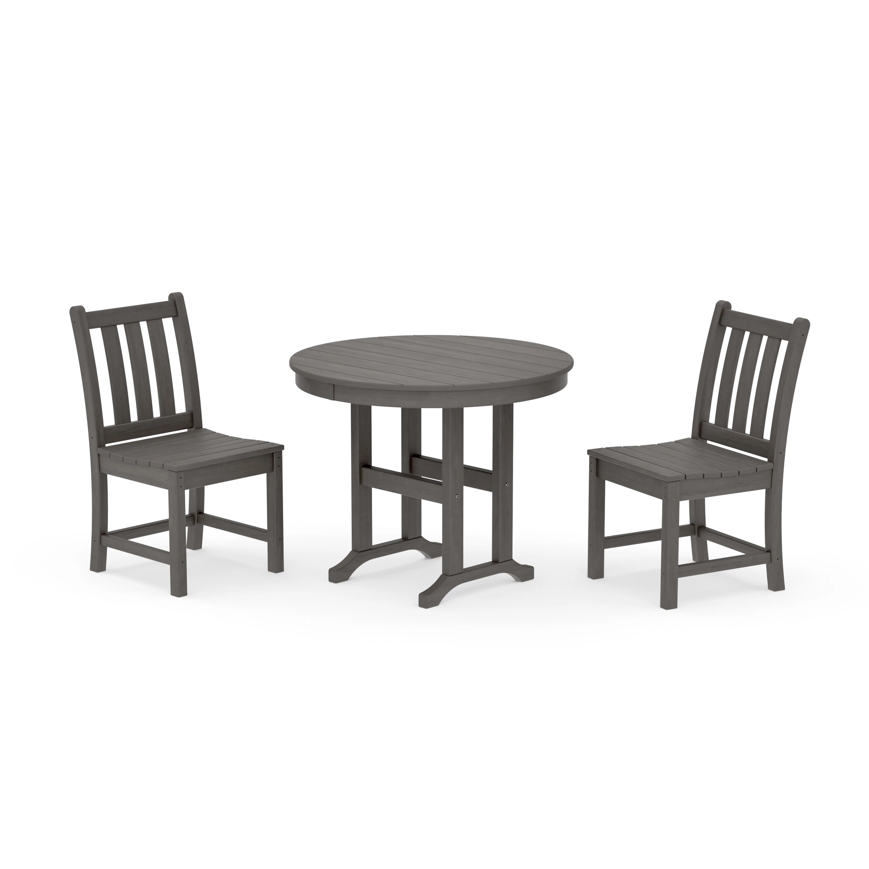 Traditional Garden Side Chair 3-Piece Round Dining Set - Image 10