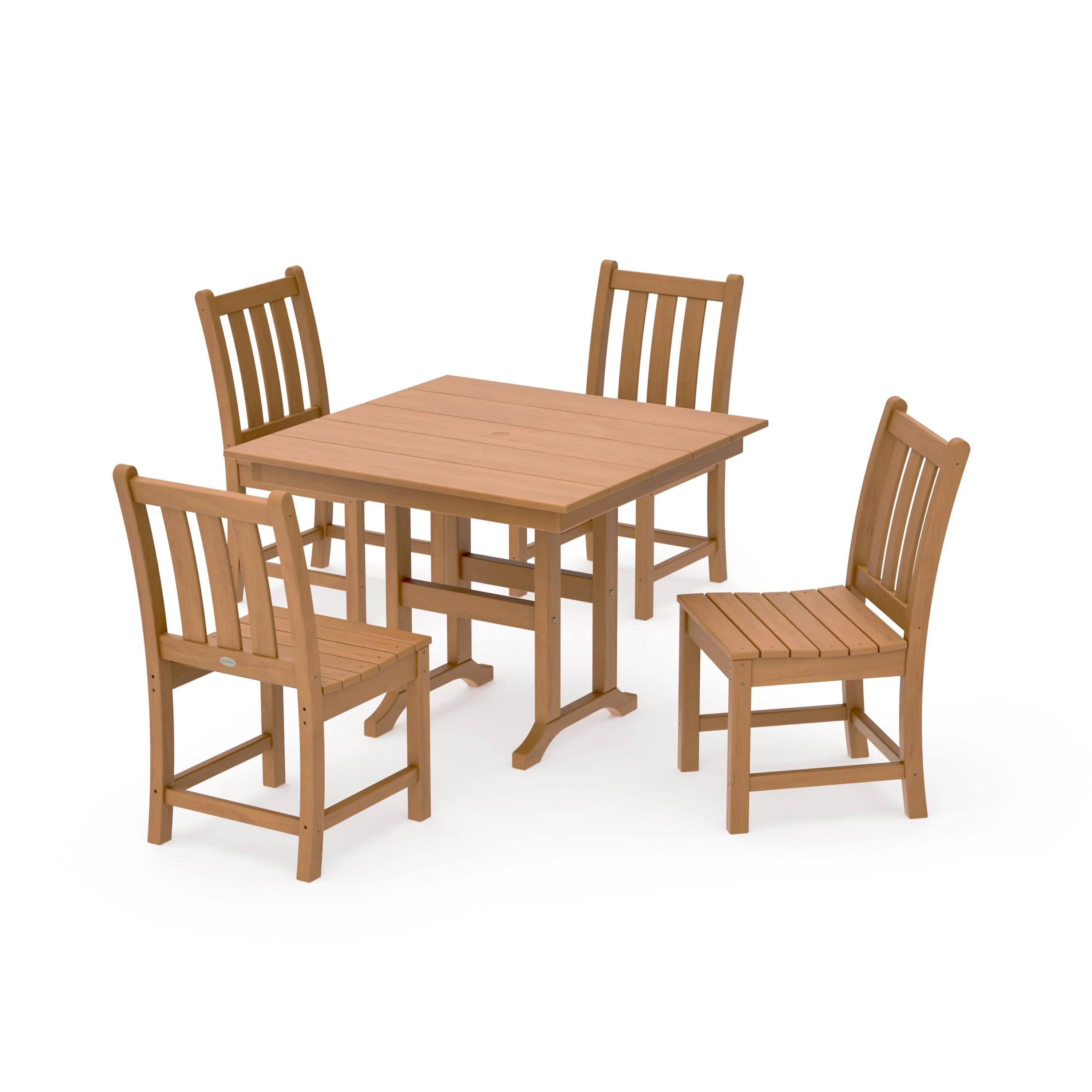 Traditional Garden Side Chair 5-Piece Farmhouse Dining Set - Image 11