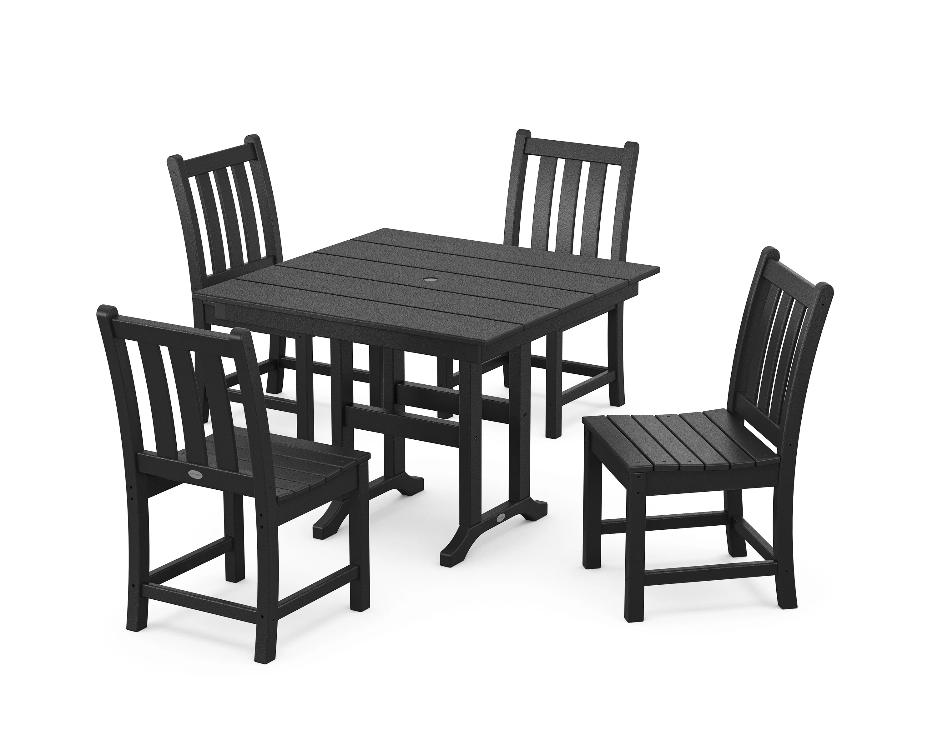 Traditional Garden Side Chair 5-Piece Farmhouse Dining Set - Image 6