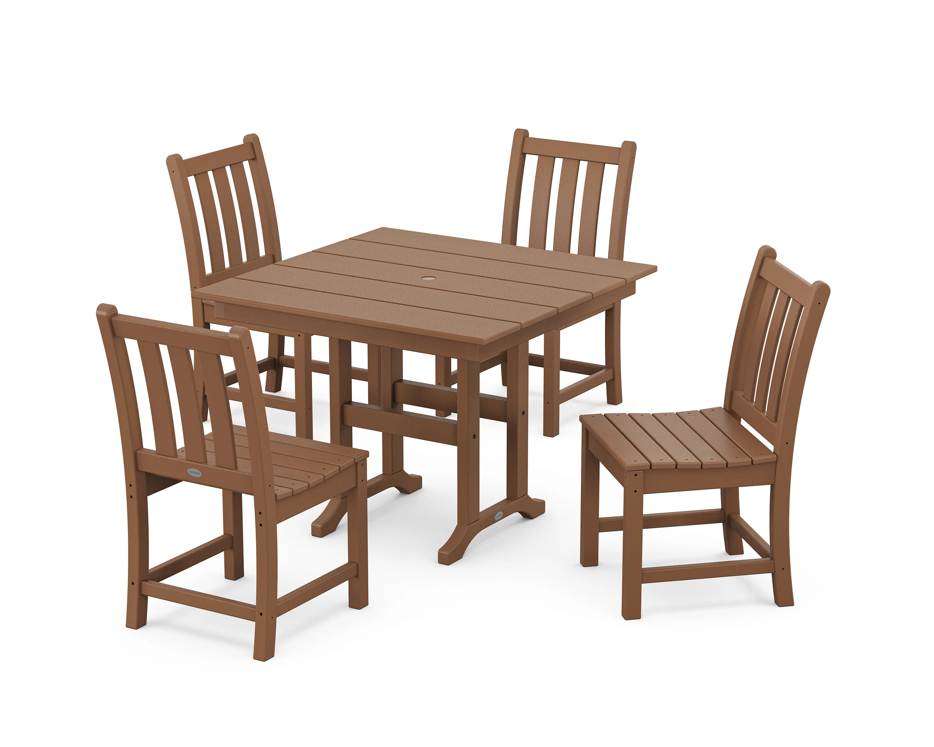 Traditional Garden Side Chair 5-Piece Farmhouse Dining Set - Image 7