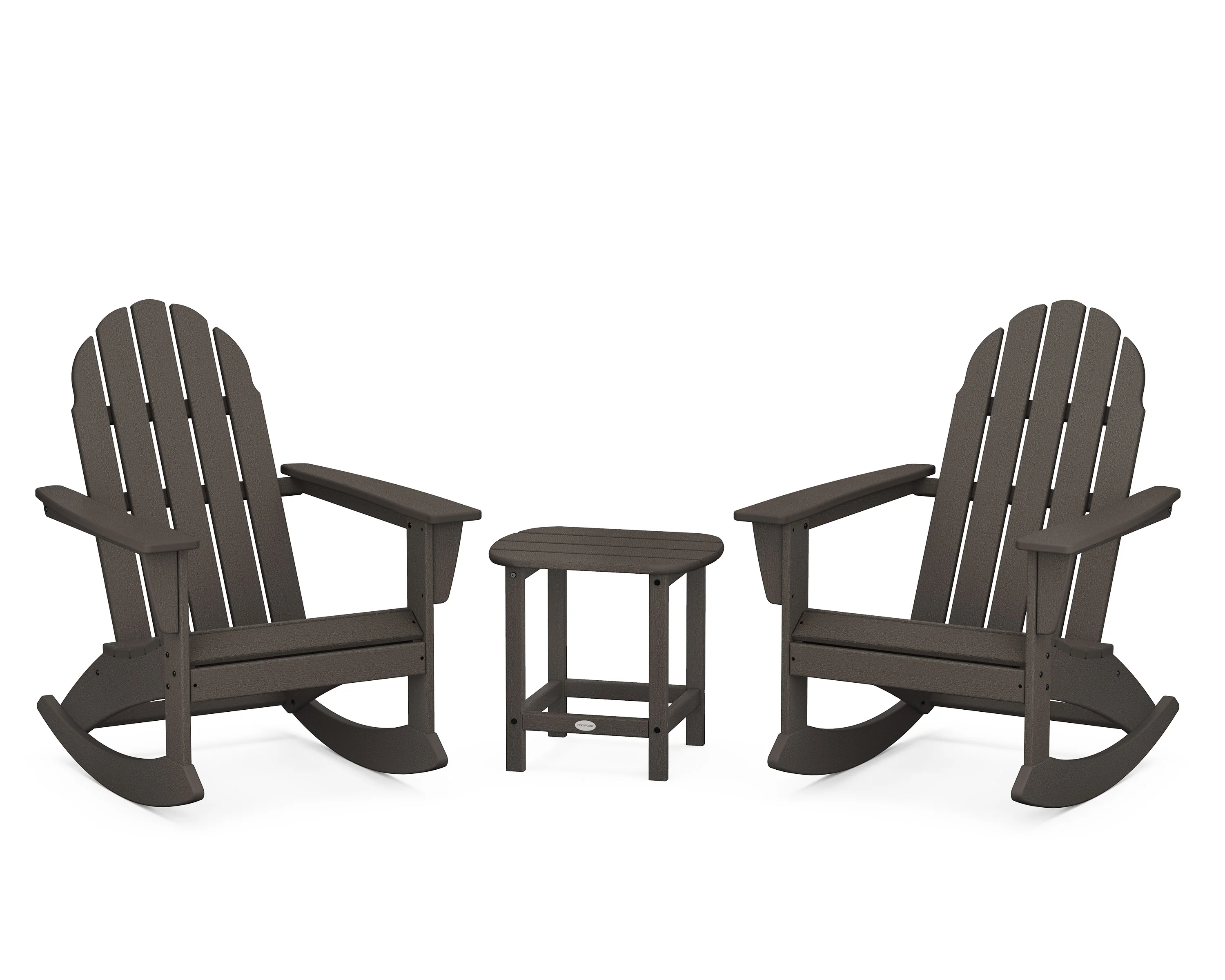 Vineyard 3-Piece Adirondack Rocking Chair Set with South Beach 18" Side Table - Image 3