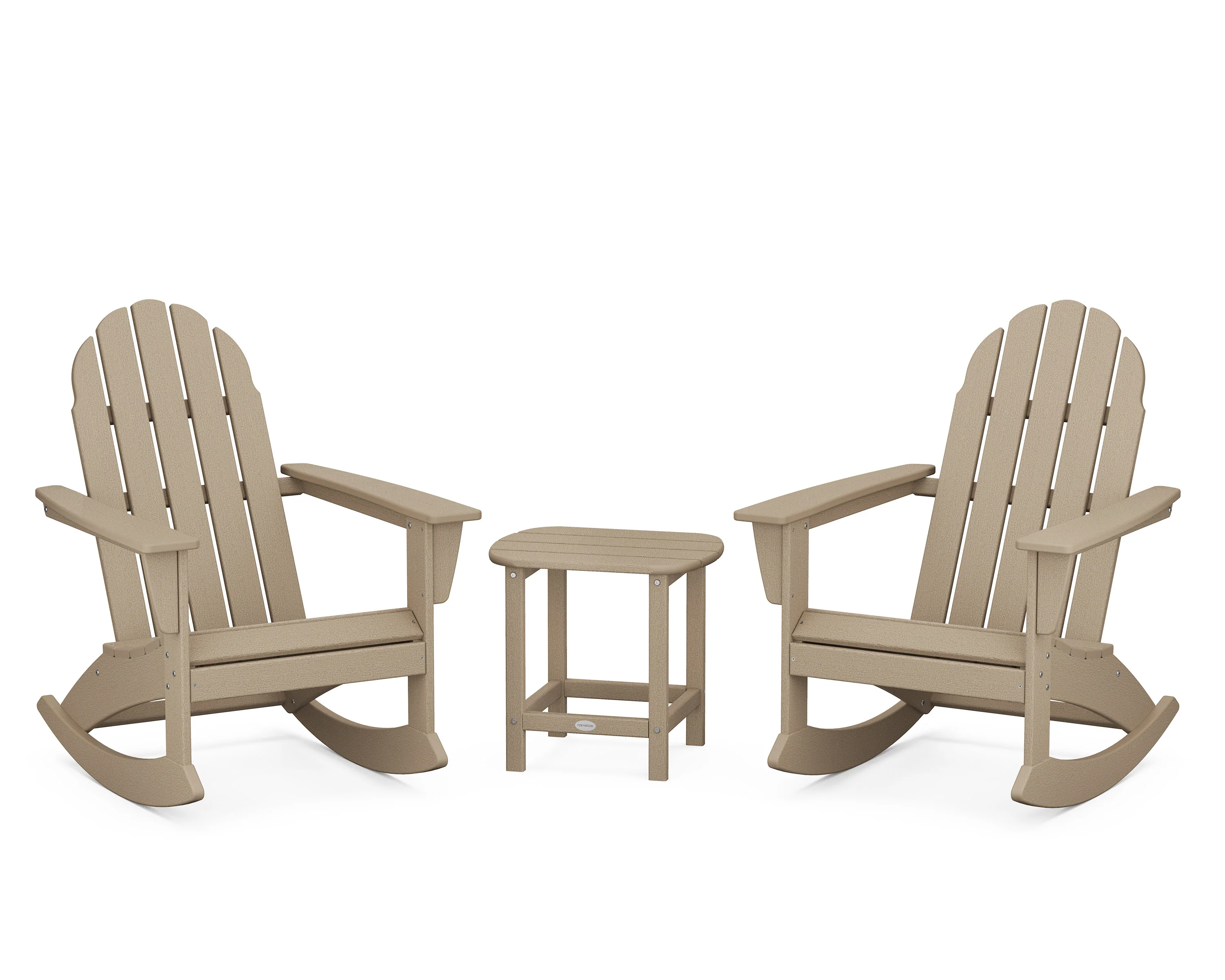 Vineyard 3-Piece Adirondack Rocking Chair Set with South Beach 18" Side Table - Image 4