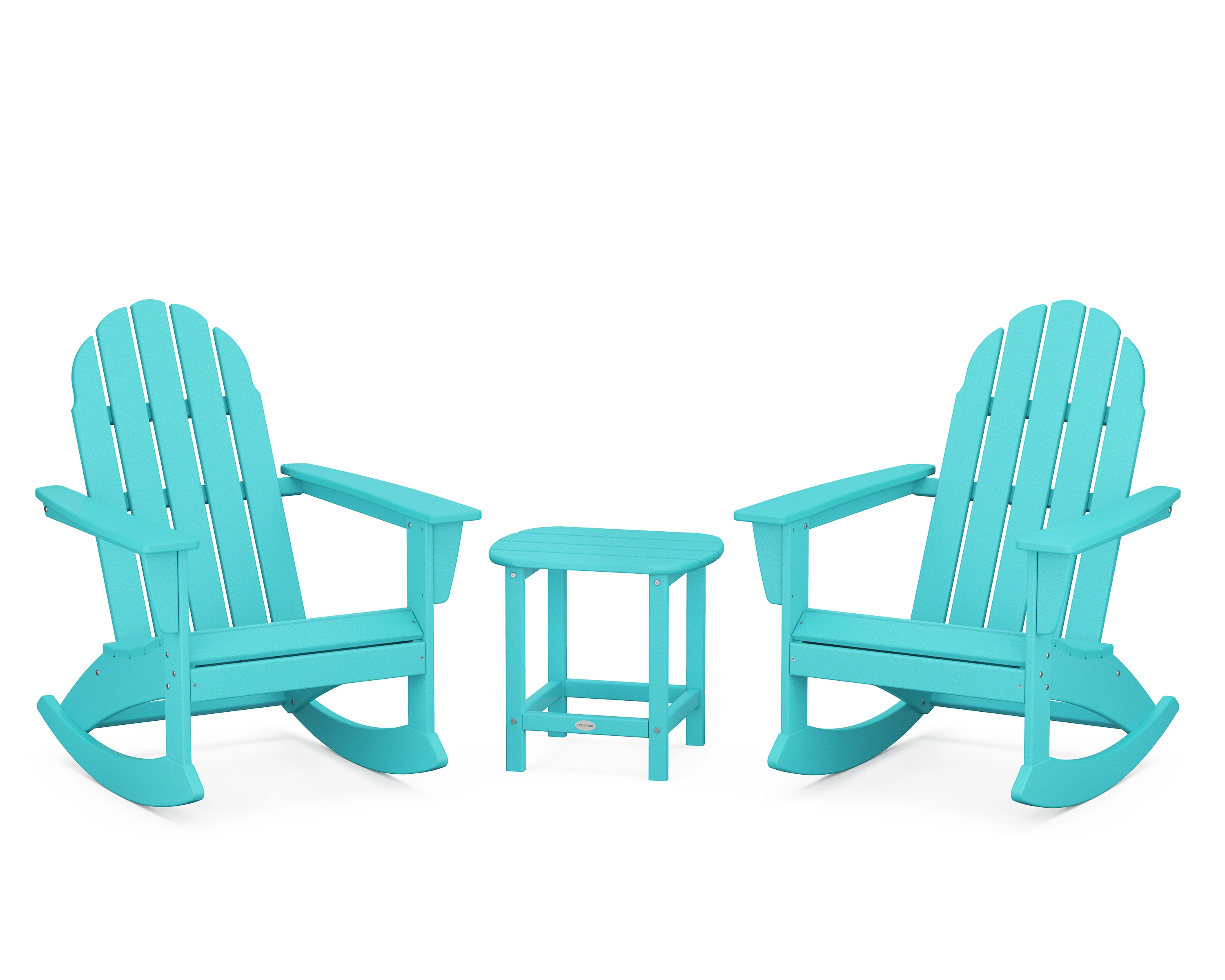 Vineyard 3-Piece Adirondack Rocking Chair Set with South Beach 18" Side Table - Image 5