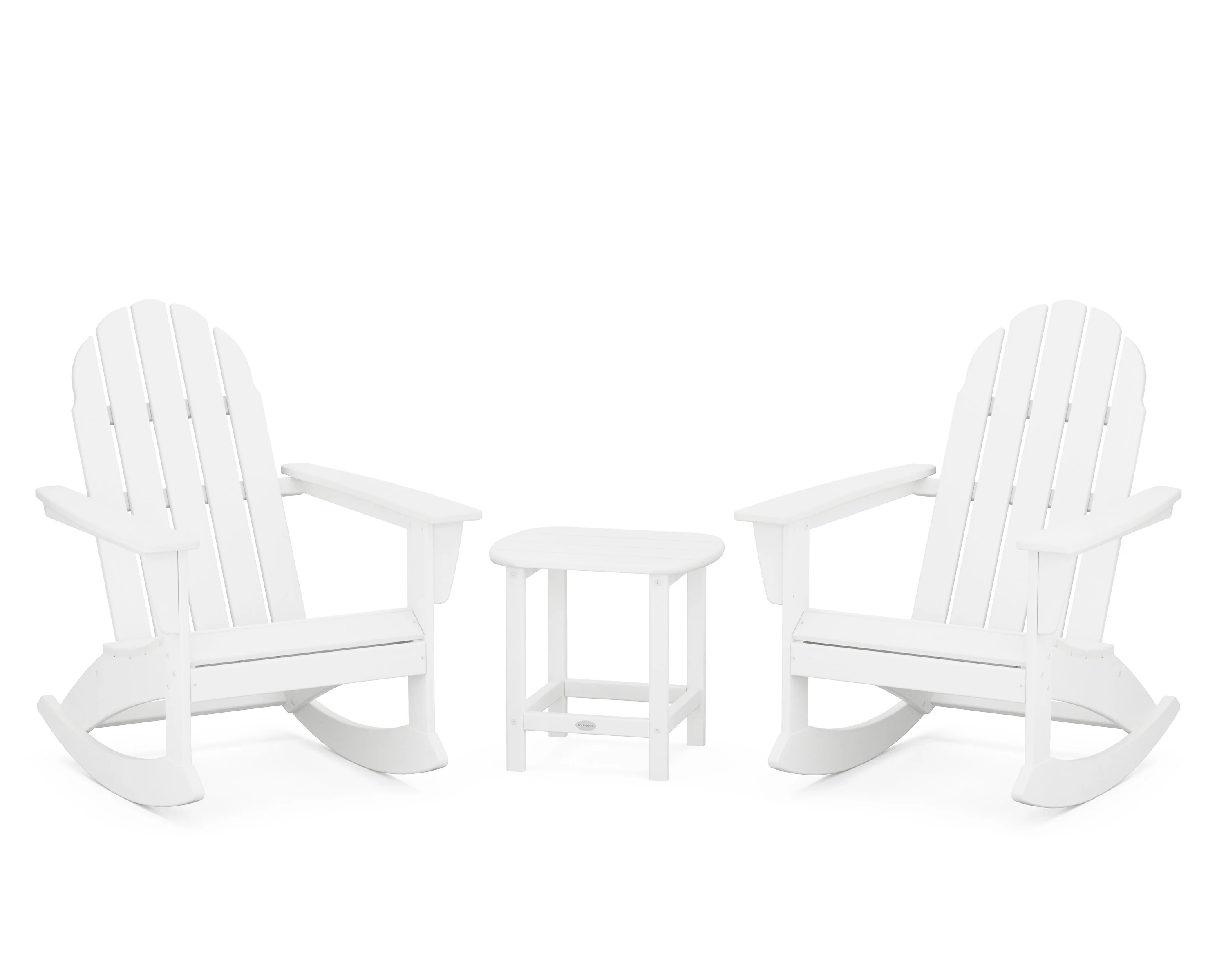 Vineyard 3-Piece Adirondack Rocking Chair Set with South Beach 18" Side Table - Image 6
