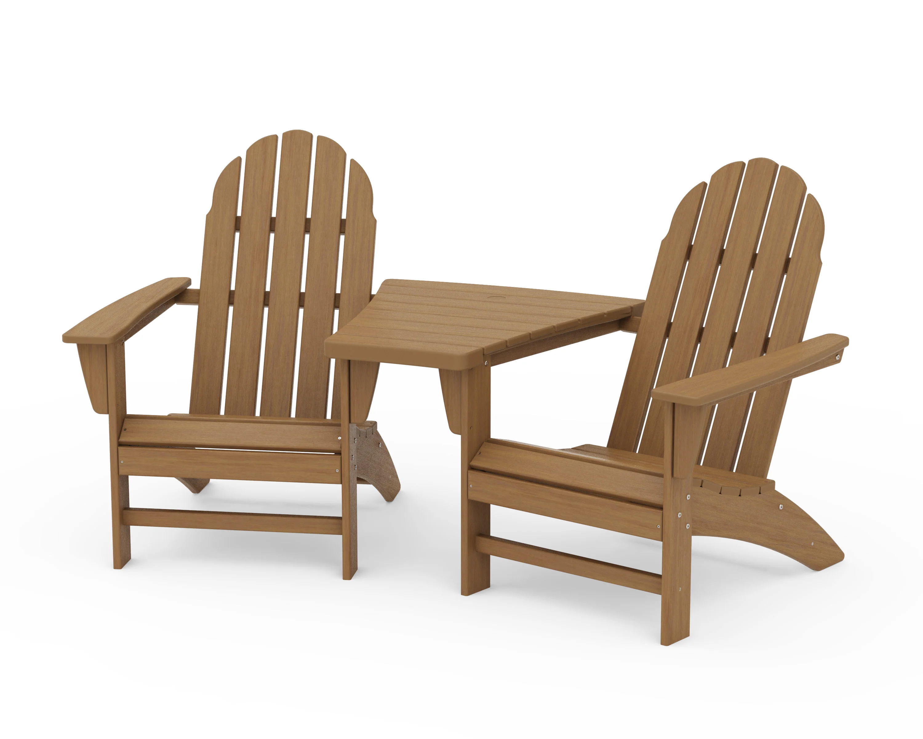 Vineyard 3-Piece Adirondack Set with Angled Connecting Table - Image 21