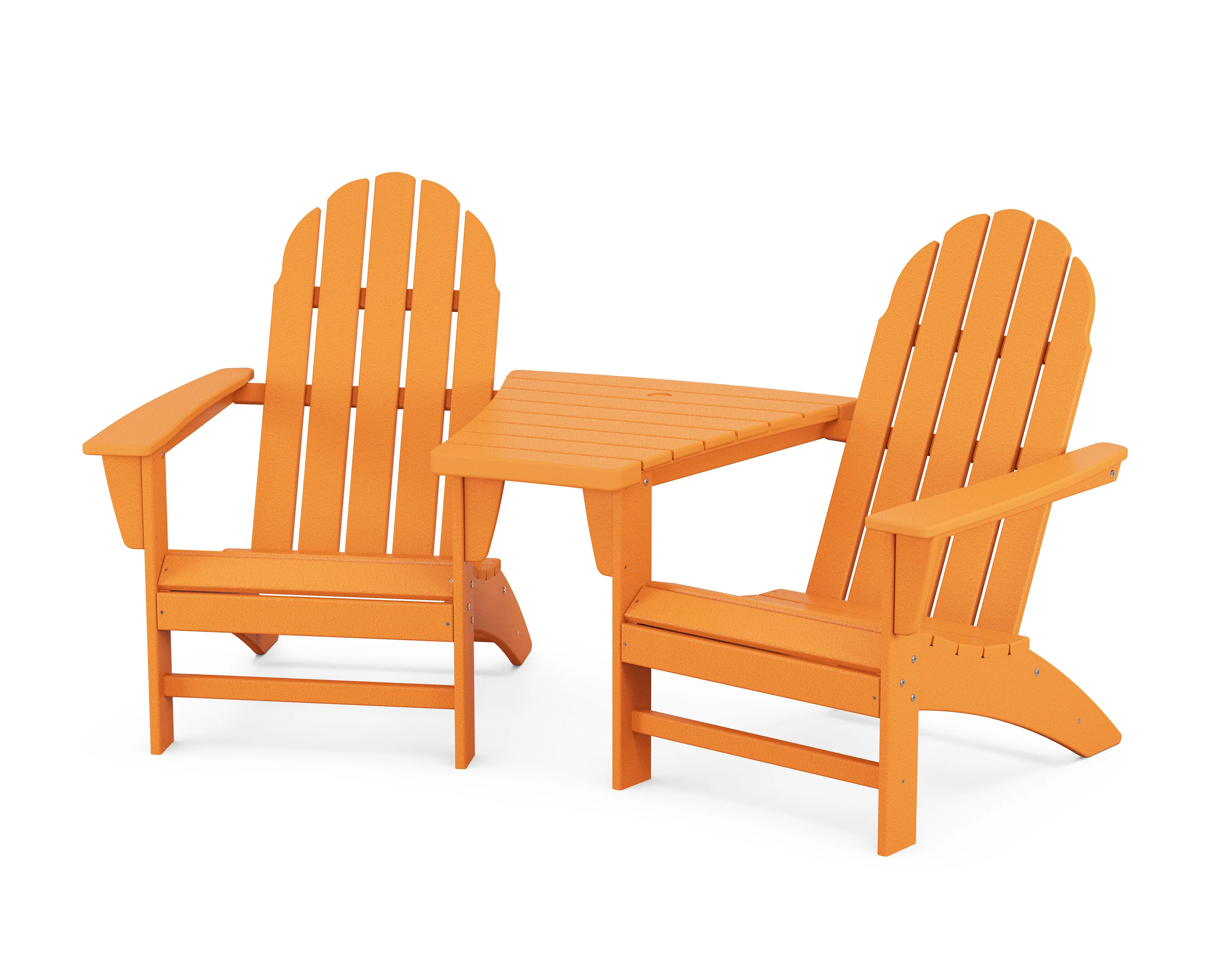 Vineyard 3-Piece Adirondack Set with Angled Connecting Table - Image 3