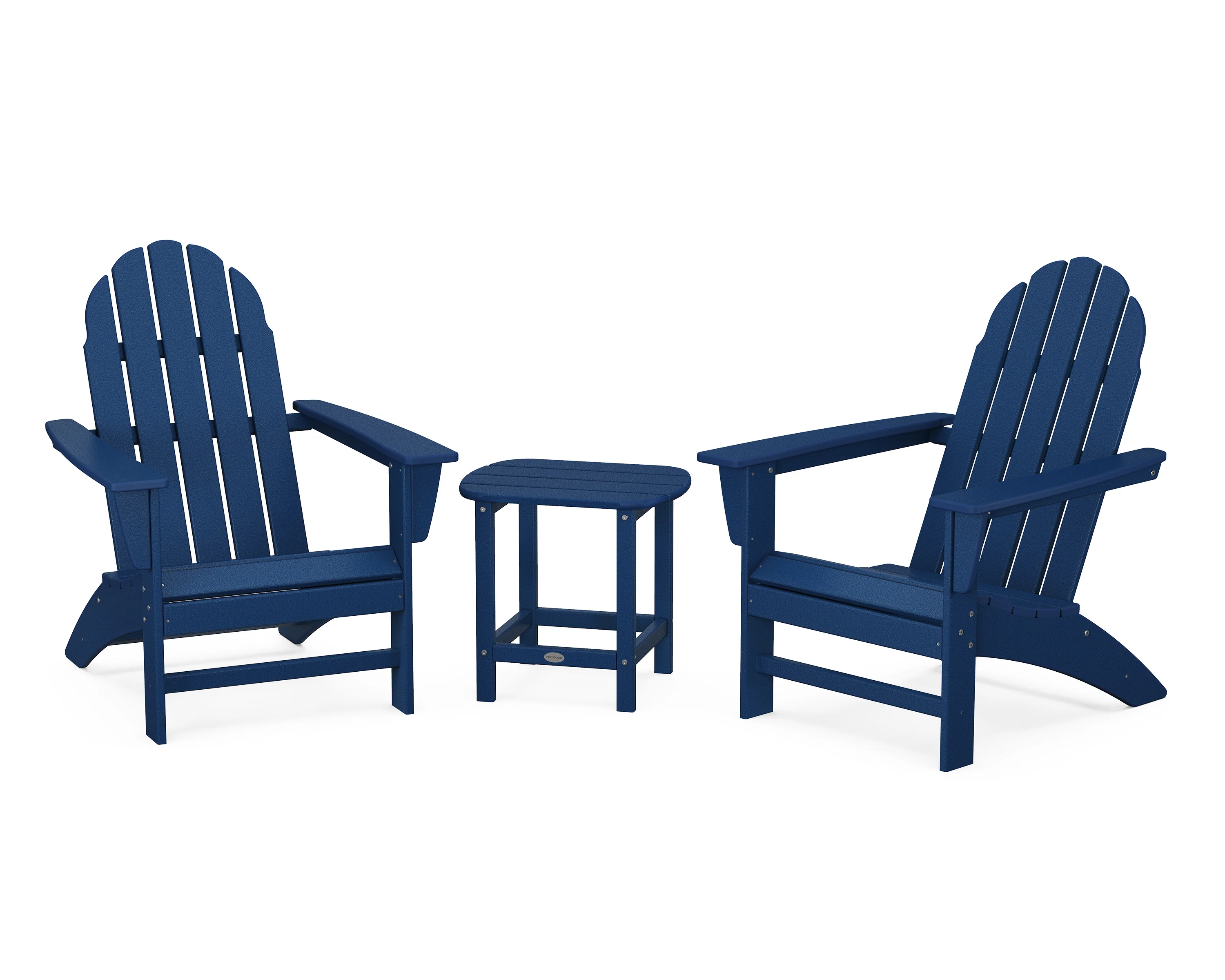 Vineyard 3-Piece Adirondack Set with South Beach 18" Side Table - Image 11