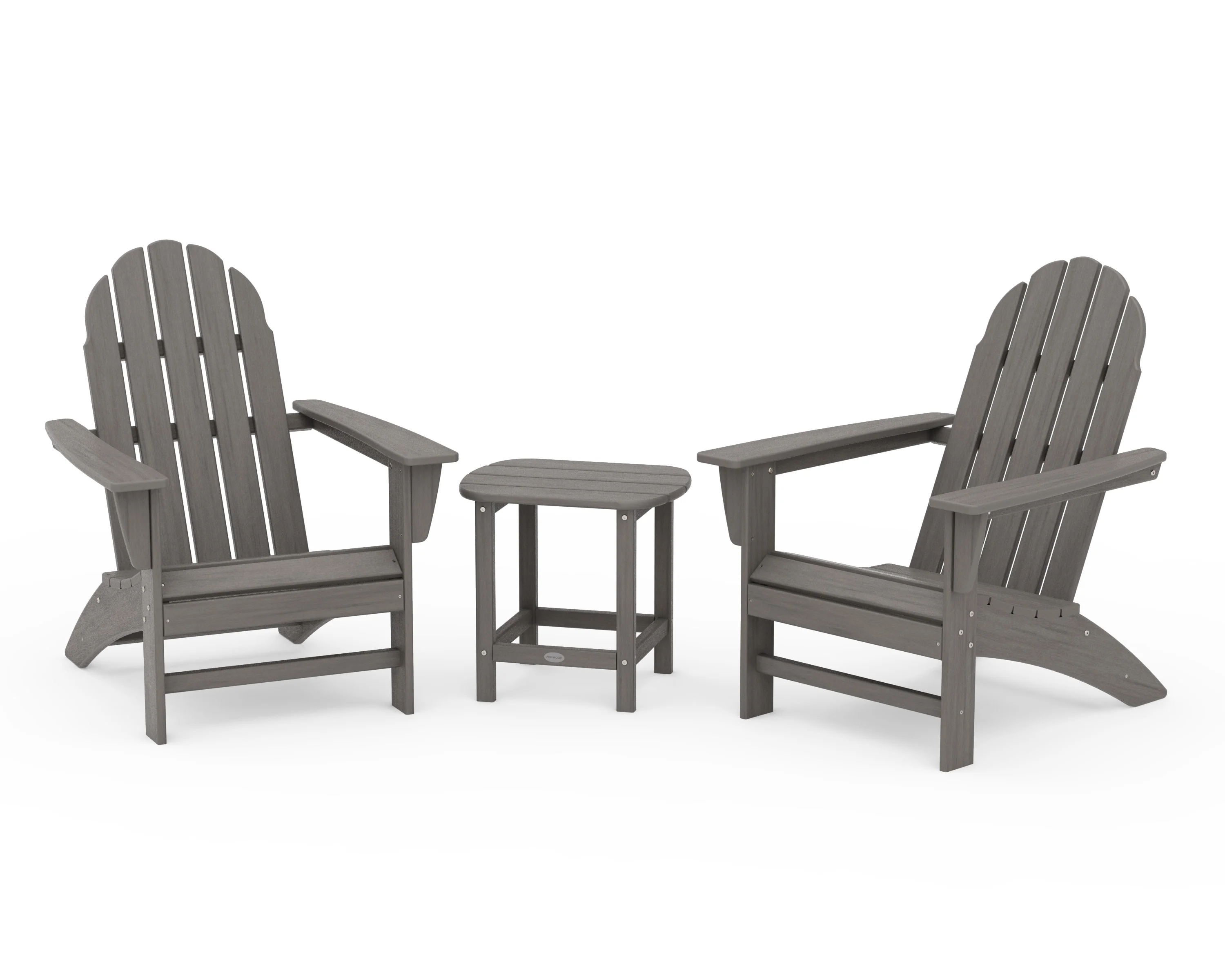 Vineyard 3-Piece Adirondack Set with South Beach 18" Side Table - Image 19