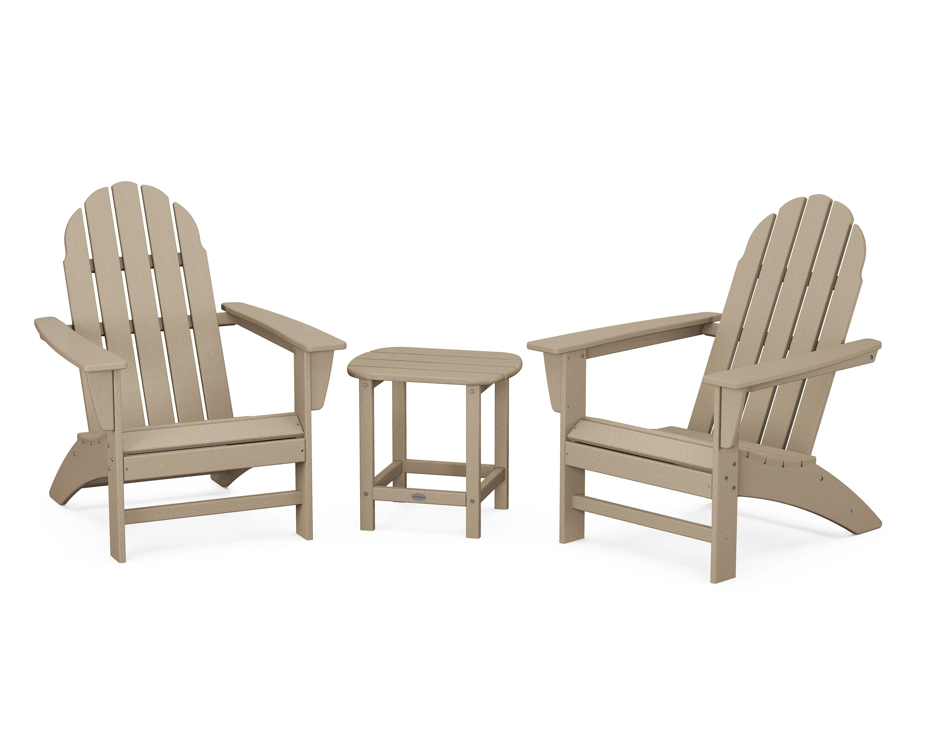 Vineyard 3-Piece Adirondack Set with South Beach 18" Side Table - Image 4