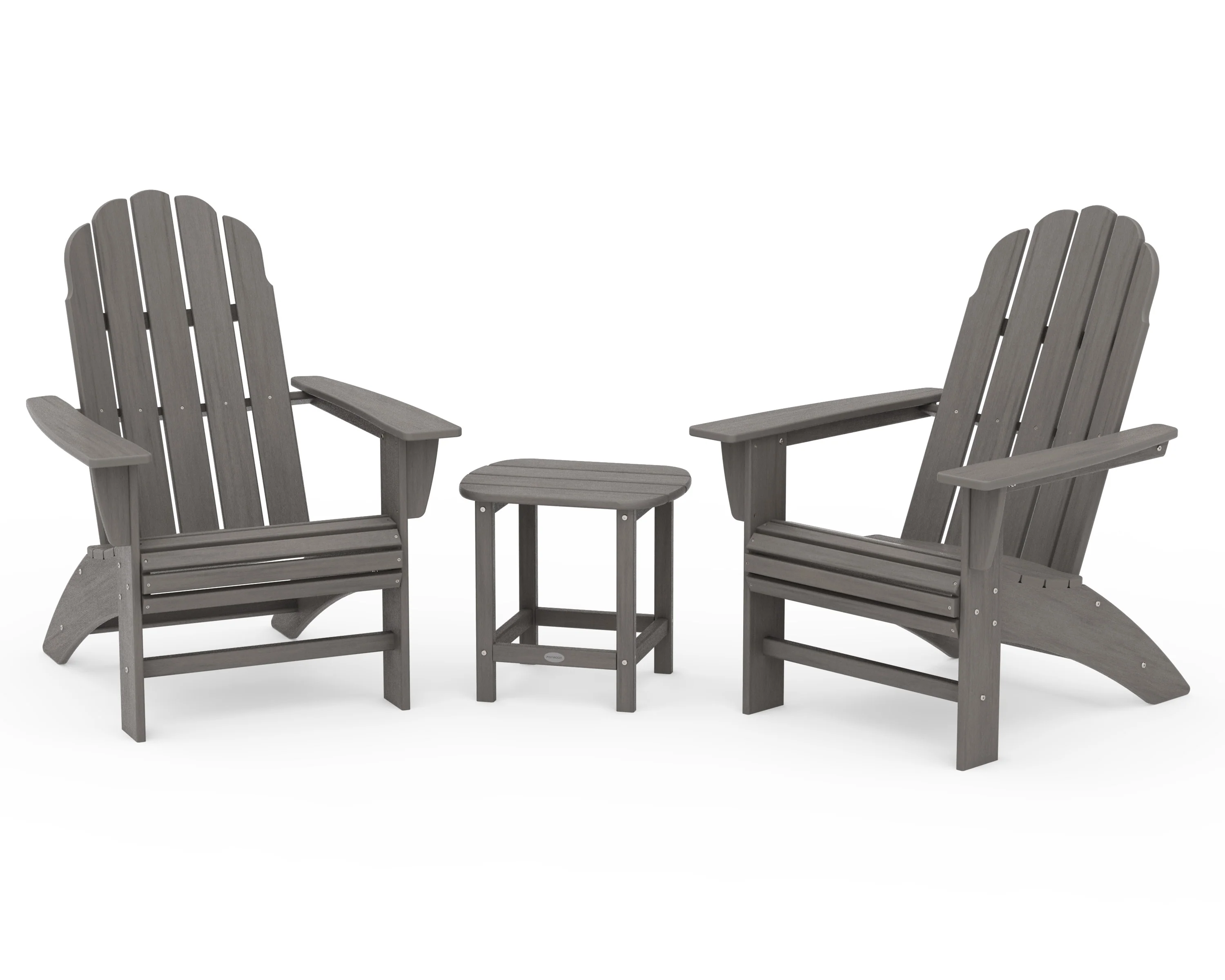Vineyard 3-Piece Curveback Adirondack Set with South Beach 18" Side Table - Image 18