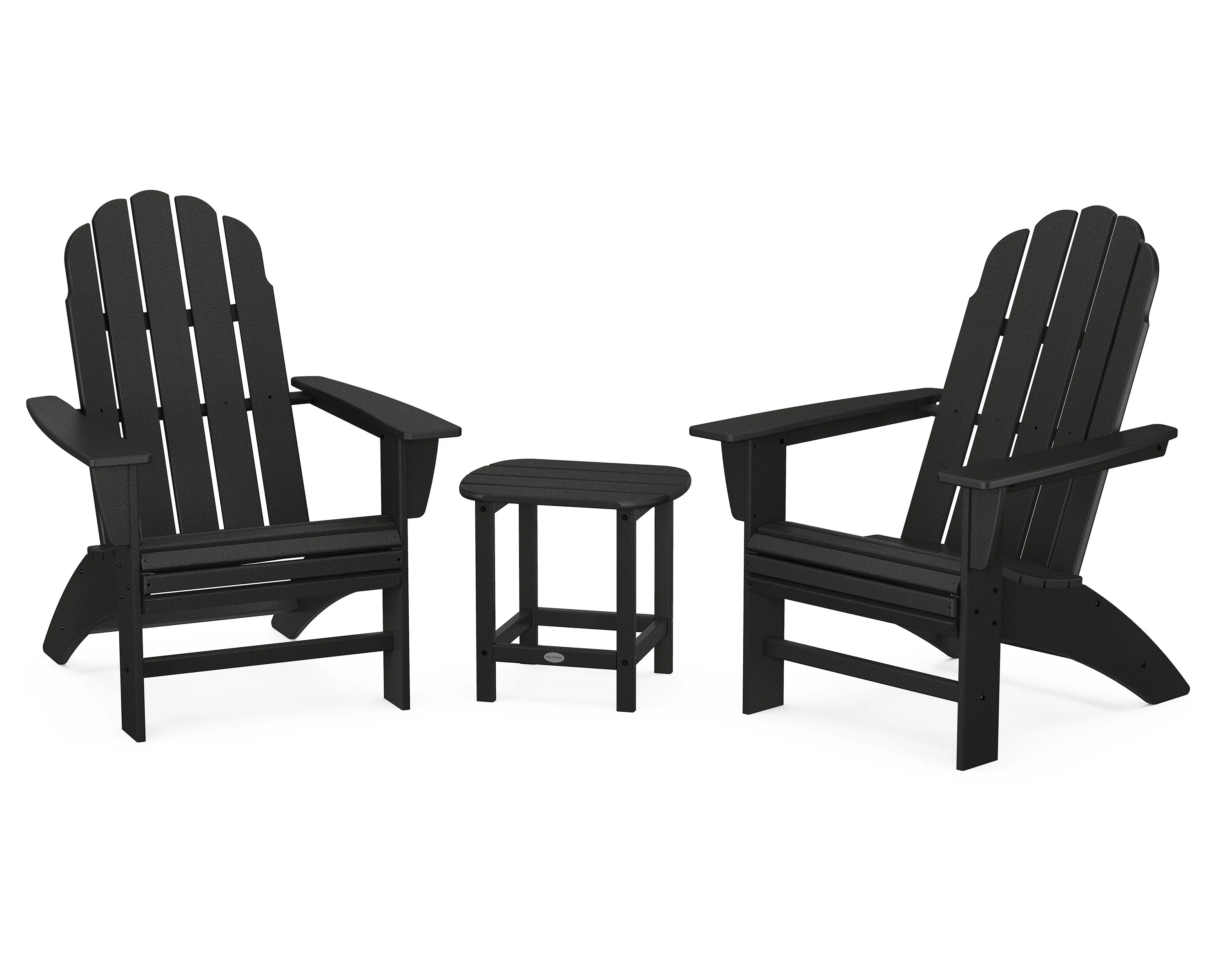 Vineyard 3-Piece Curveback Adirondack Set with South Beach 18" Side Table - Image 2