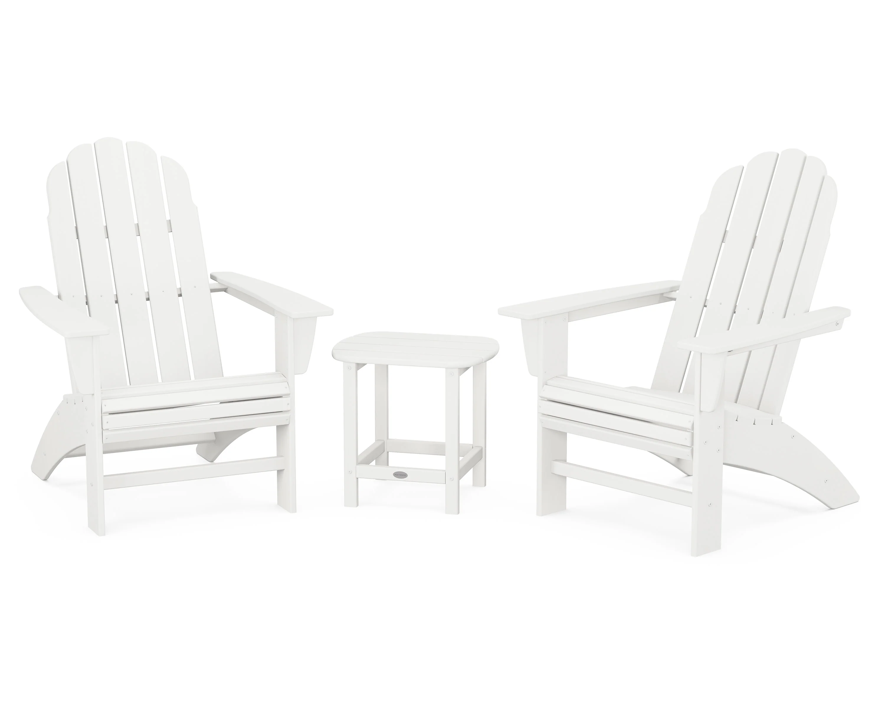 Vineyard 3-Piece Curveback Adirondack Set with South Beach 18" Side Table - Image 4