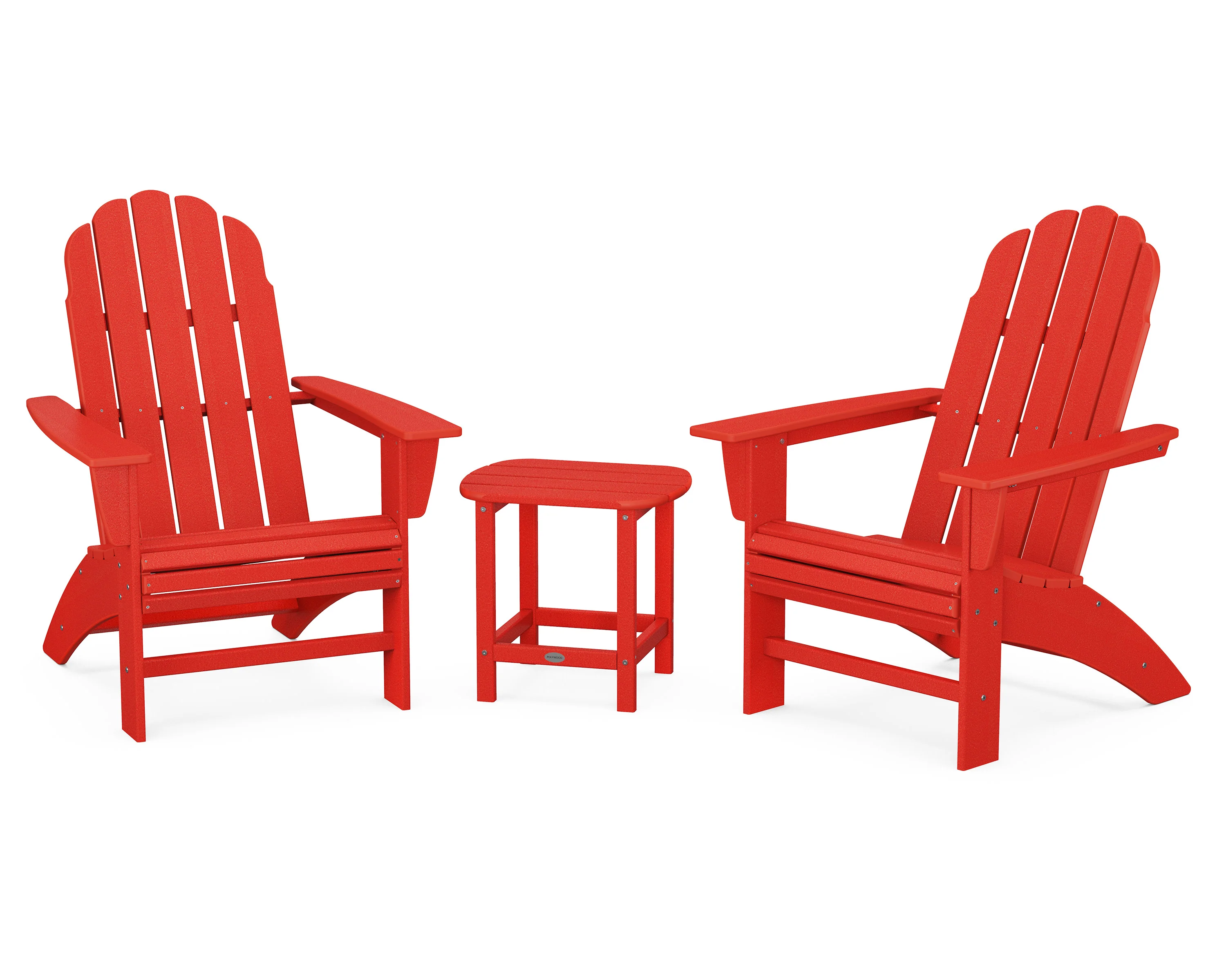 Vineyard 3-Piece Curveback Adirondack Set with South Beach 18" Side Table - Image 6