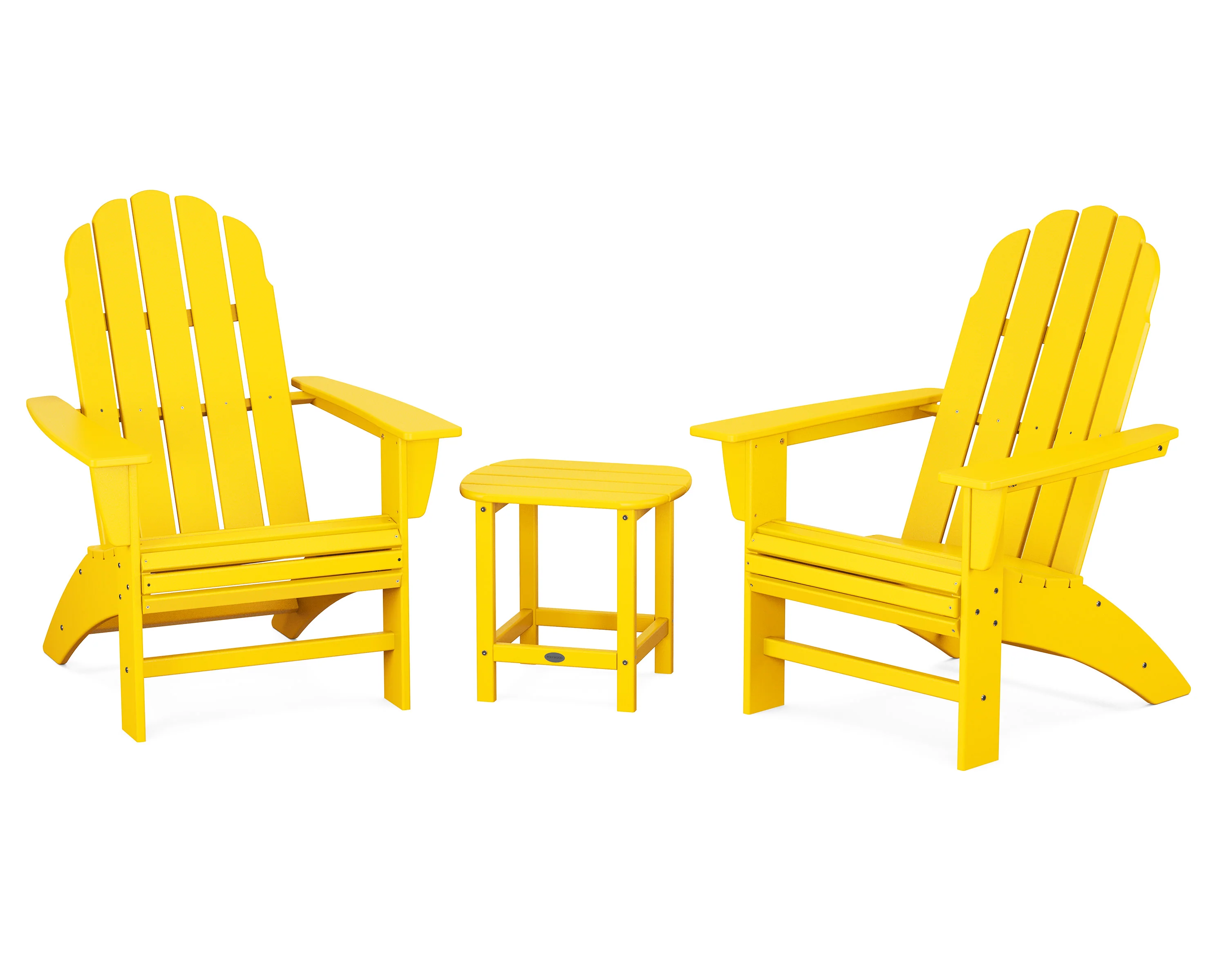 Vineyard 3-Piece Curveback Adirondack Set with South Beach 18" Side Table - Image 8