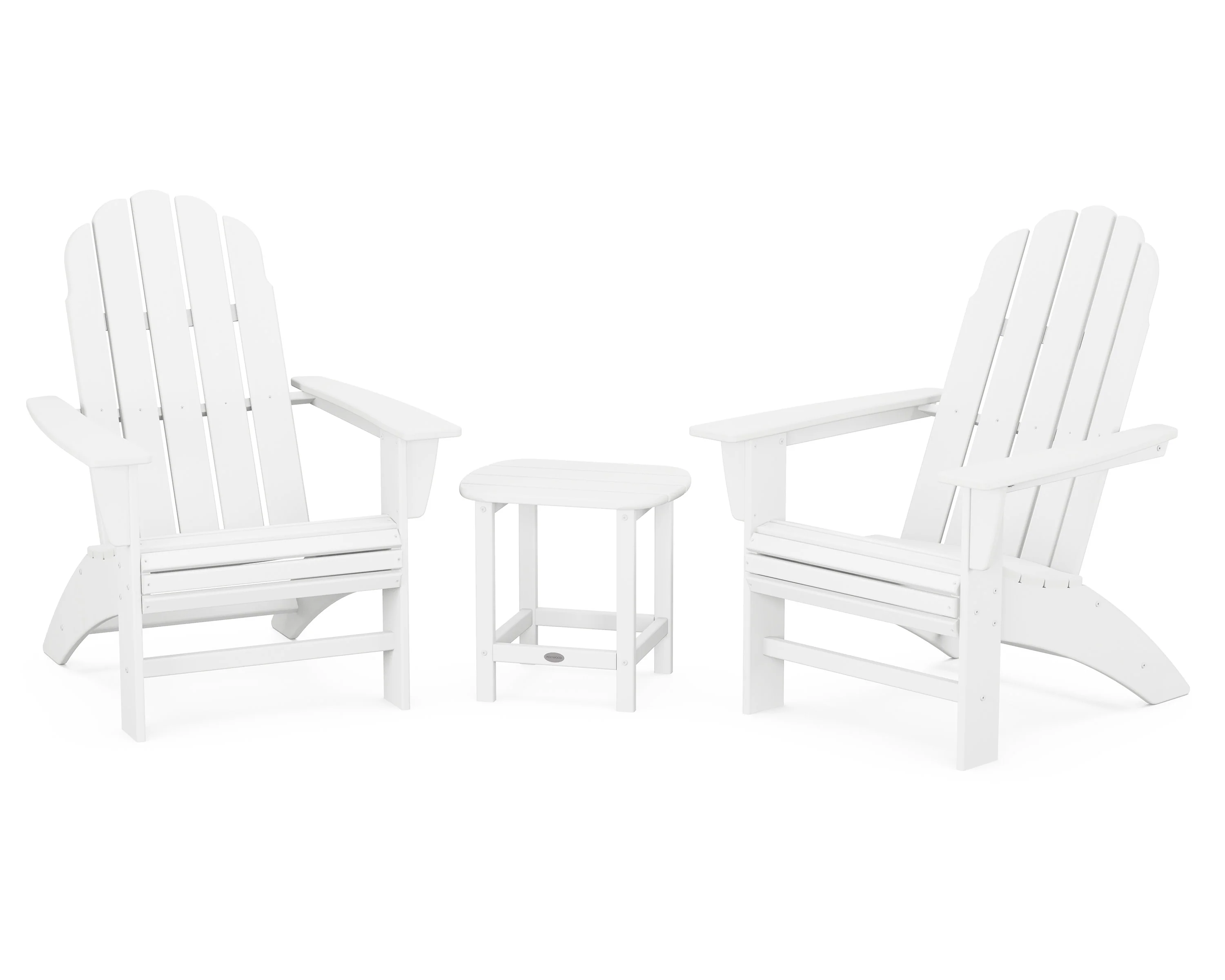 Vineyard 3-Piece Curveback Adirondack Set with South Beach 18" Side Table - Image 9