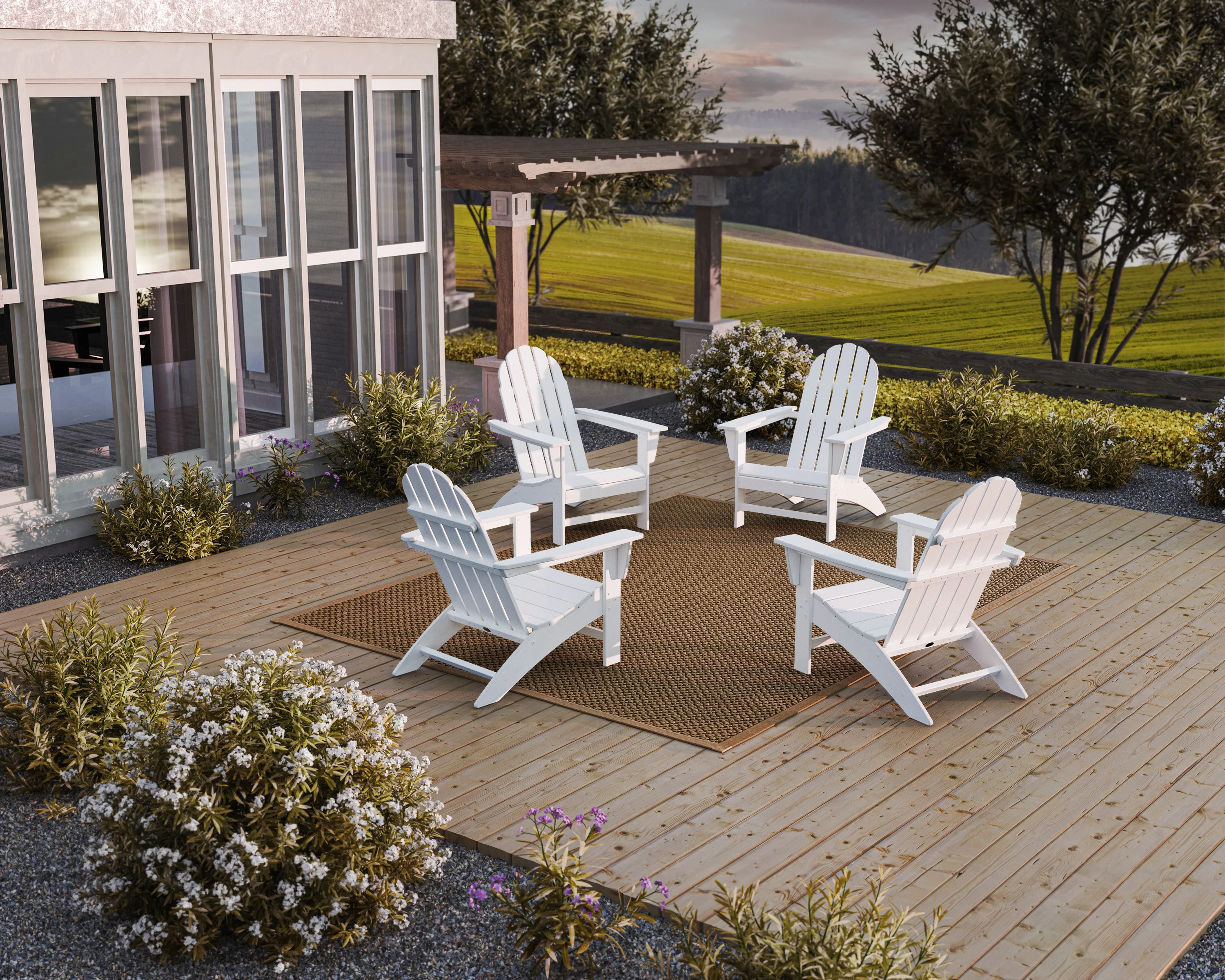 Vineyard 4-Piece Adirondack Conversation Set - Image 2