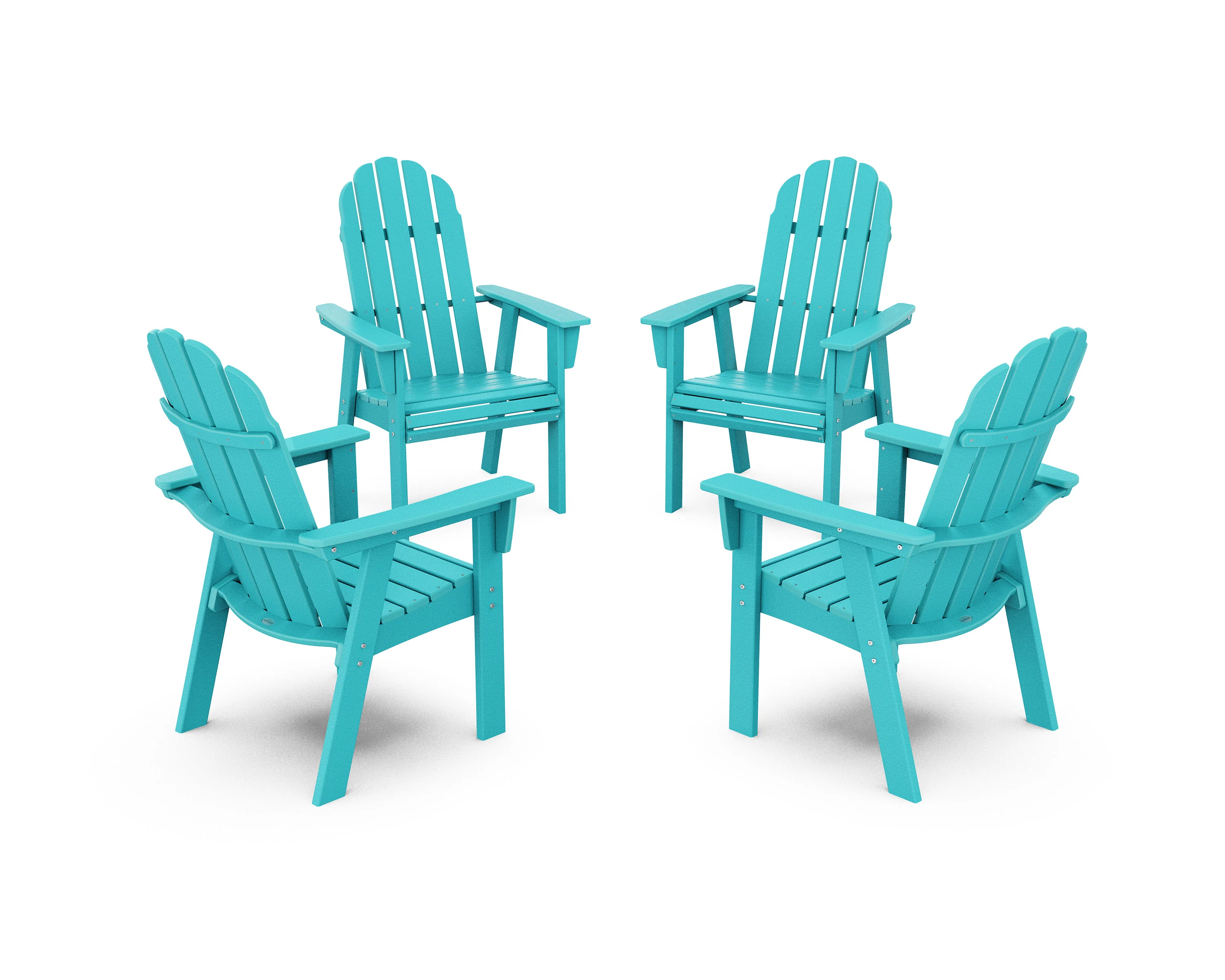 Vineyard 4-Piece Curveback Upright Adirondack Conversation Set - Image 10