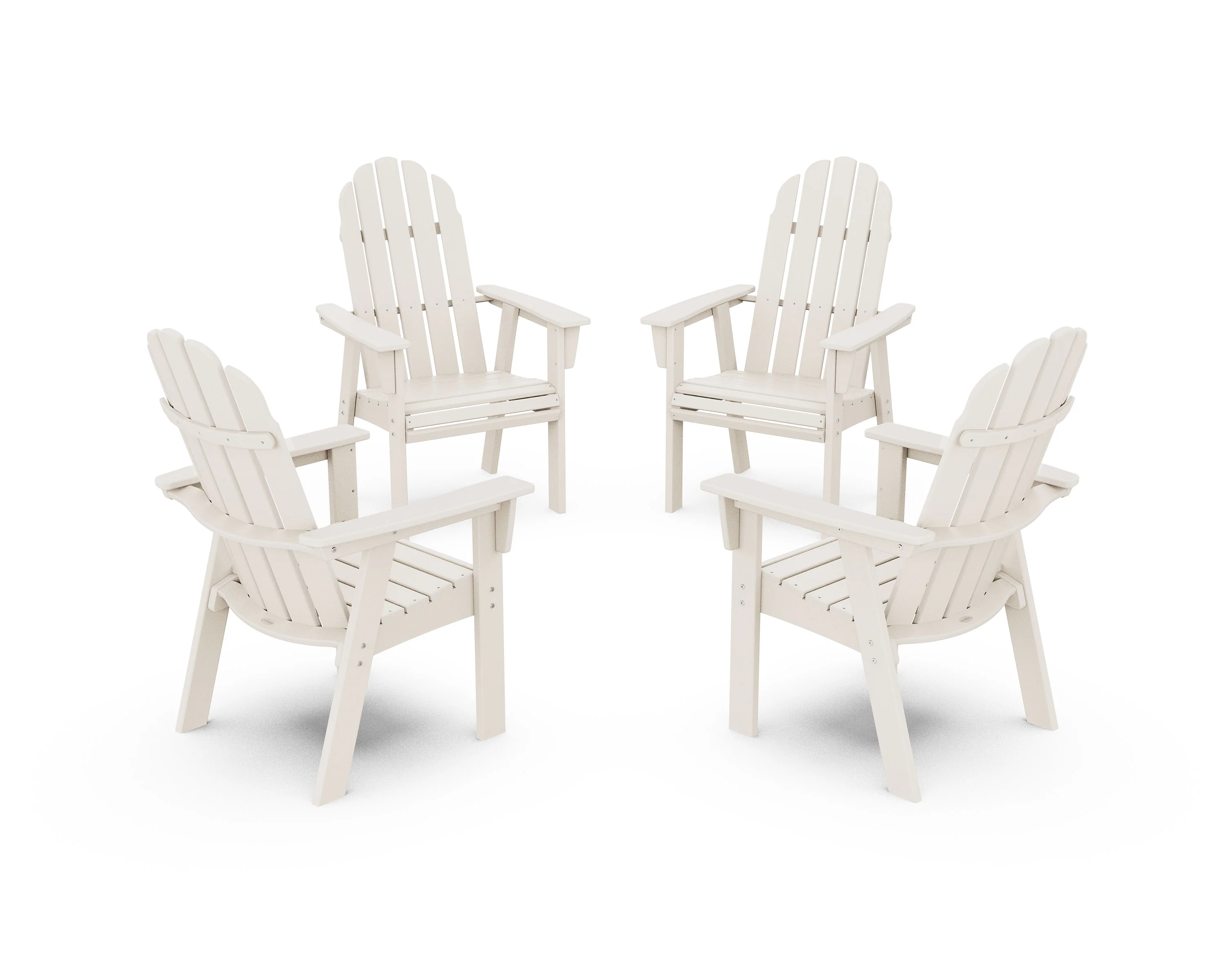 Vineyard 4-Piece Curveback Upright Adirondack Conversation Set - Image 16