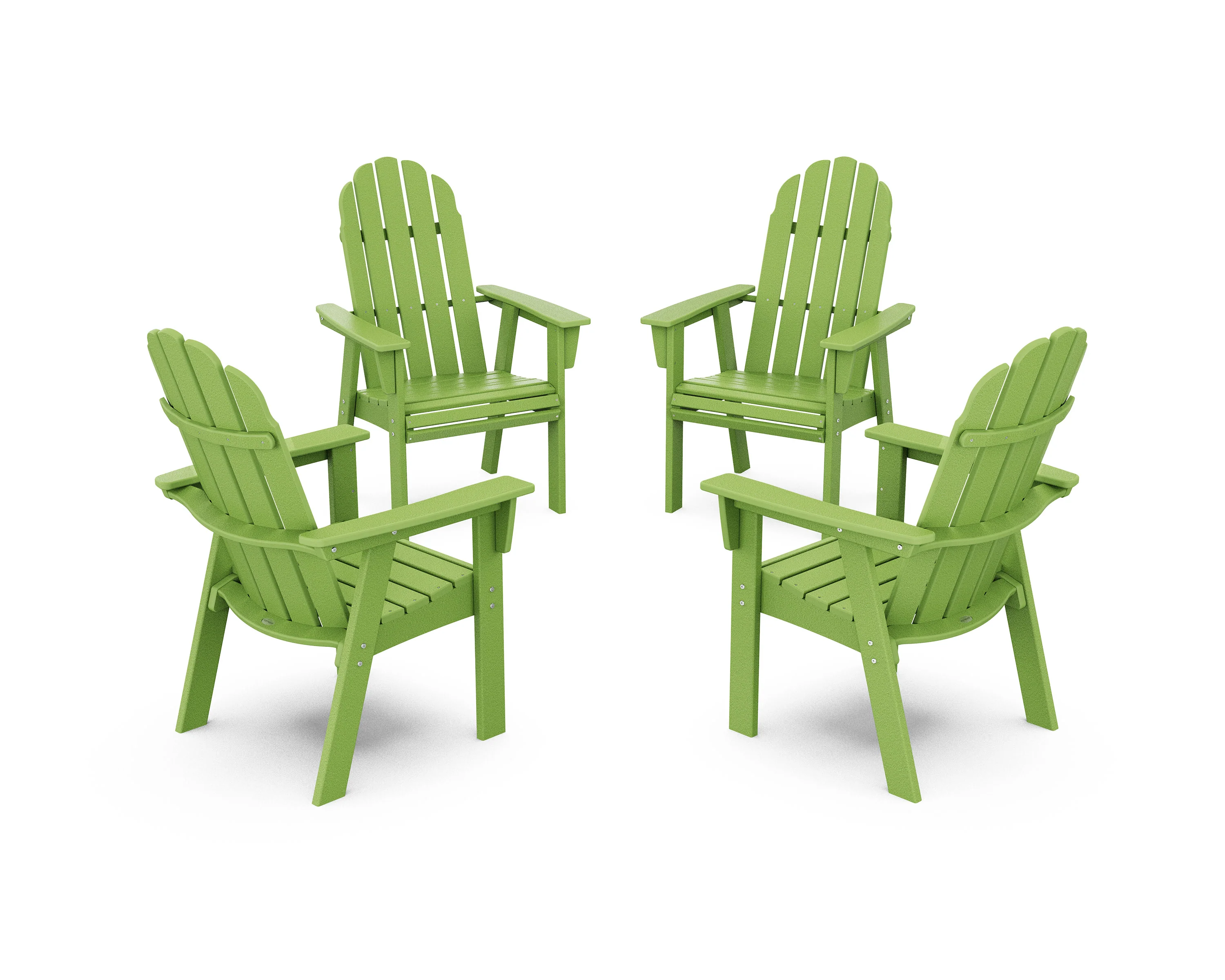 Vineyard 4-Piece Curveback Upright Adirondack Conversation Set - Image 17