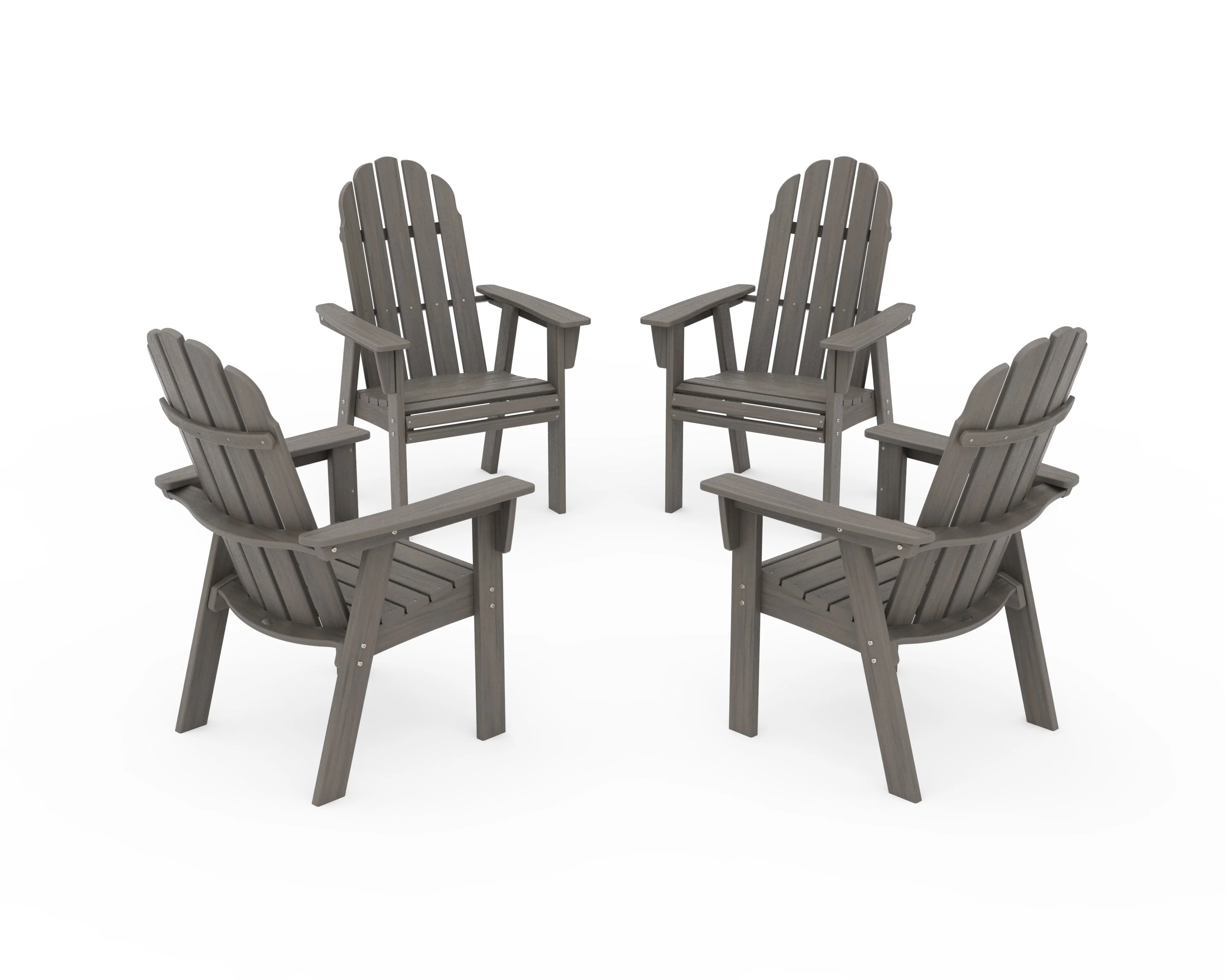 Vineyard 4-Piece Curveback Upright Adirondack Conversation Set - Image 18