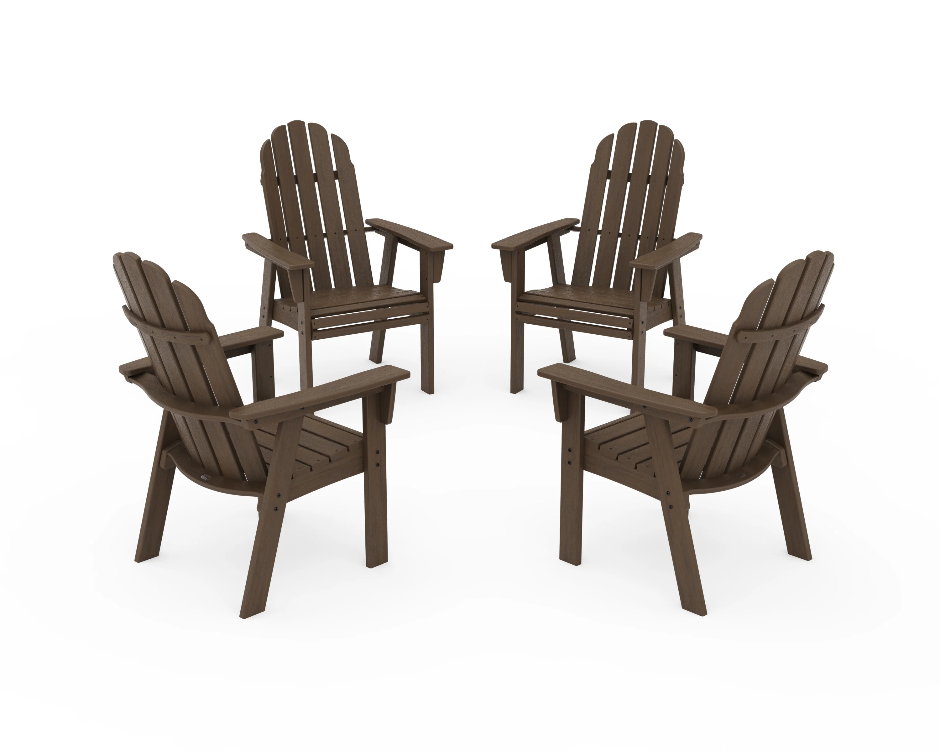 Vineyard 4-Piece Curveback Upright Adirondack Conversation Set - Image 19