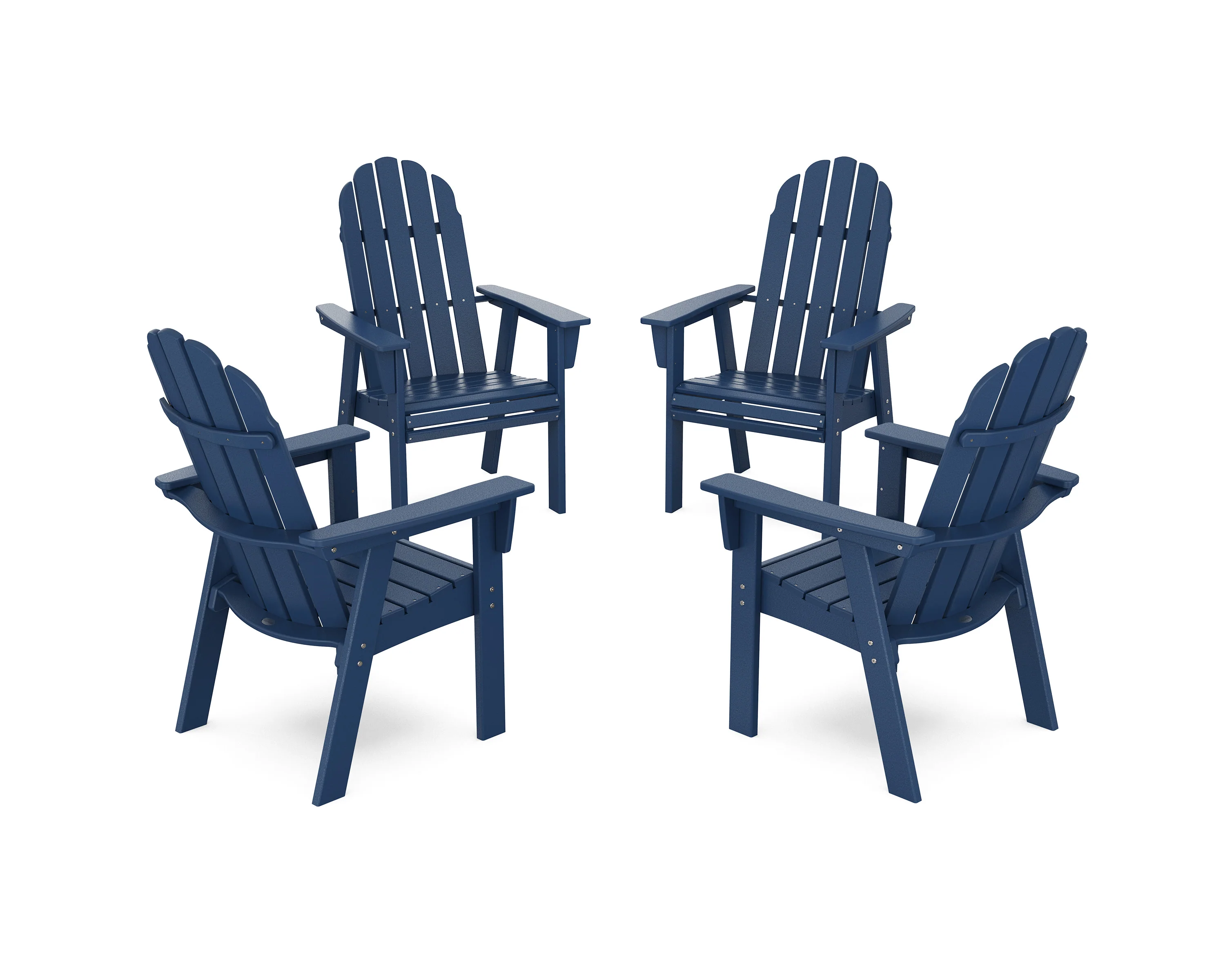 Vineyard 4-Piece Curveback Upright Adirondack Conversation Set - Image 2