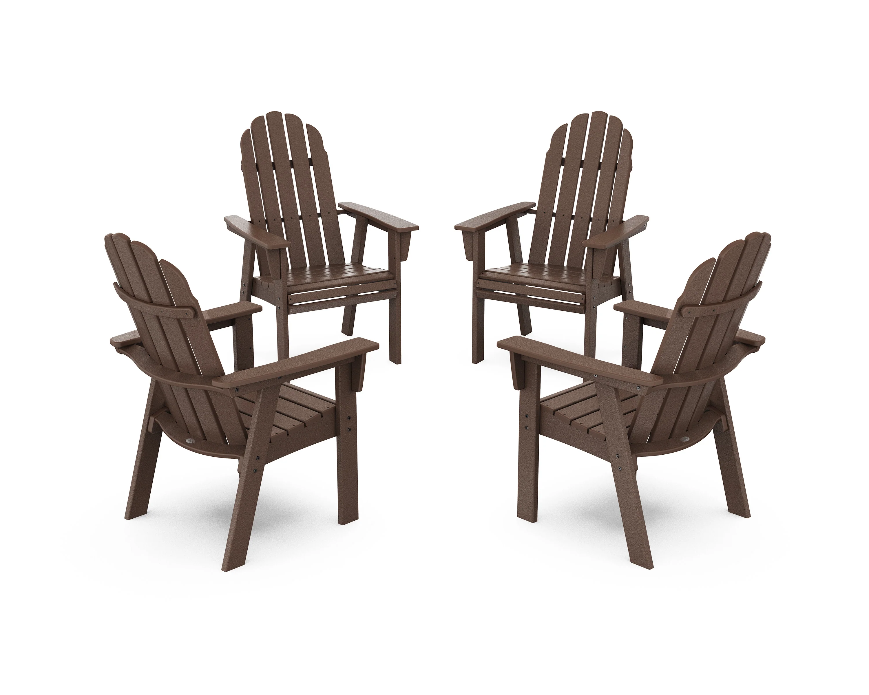 Vineyard 4-Piece Curveback Upright Adirondack Conversation Set - Image 3