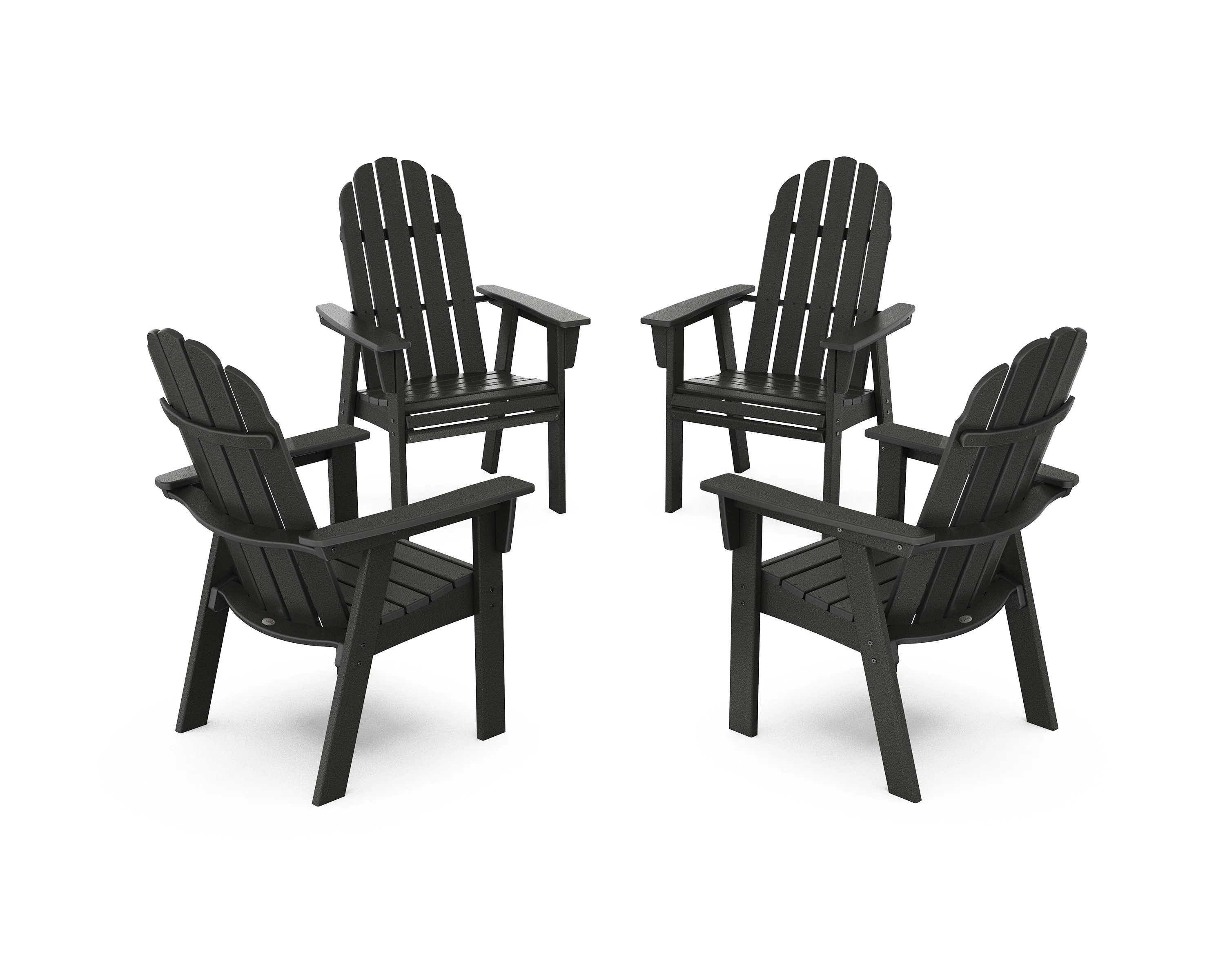 Vineyard 4-Piece Curveback Upright Adirondack Conversation Set - Image 4