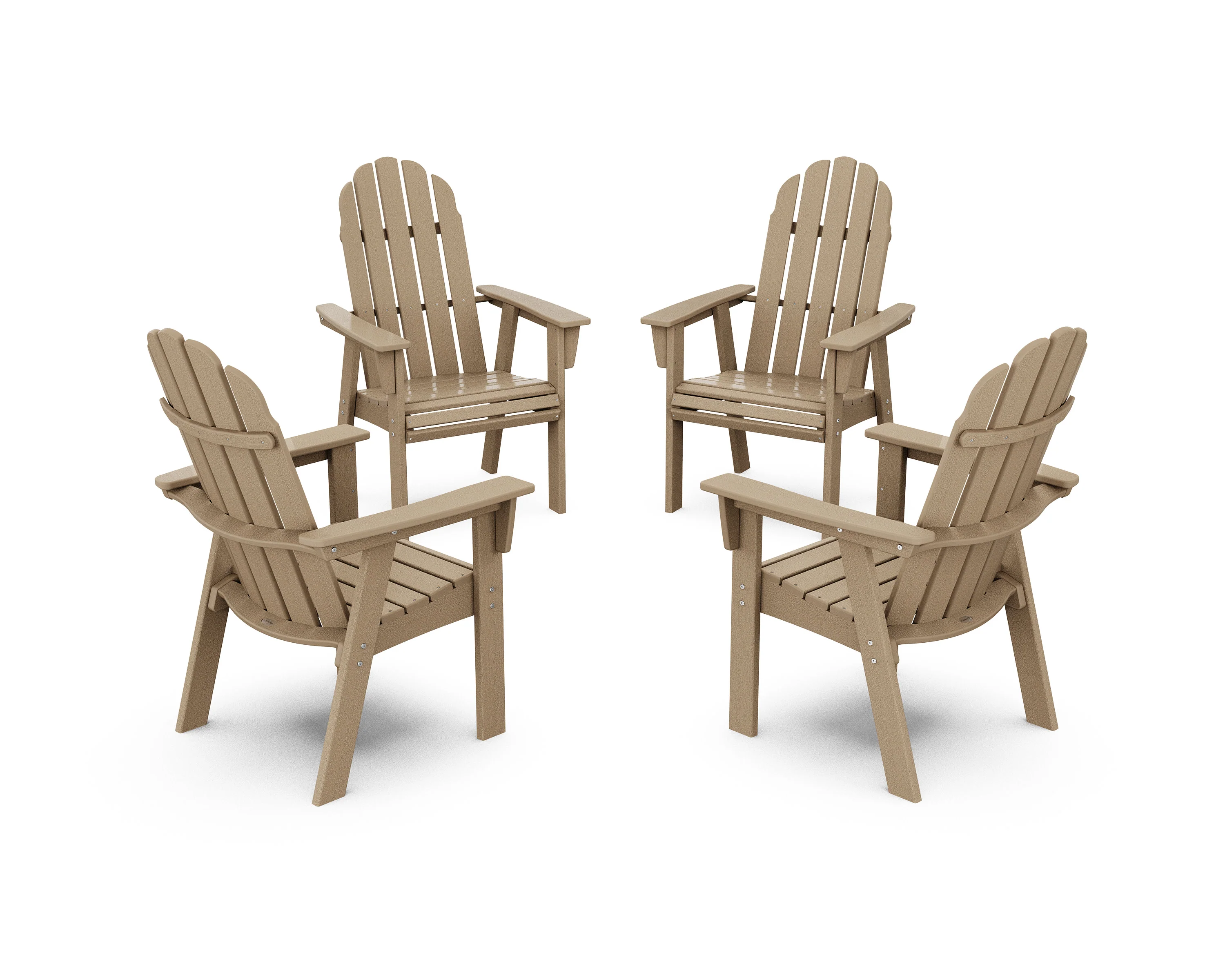 Vineyard 4-Piece Curveback Upright Adirondack Conversation Set - Image 5