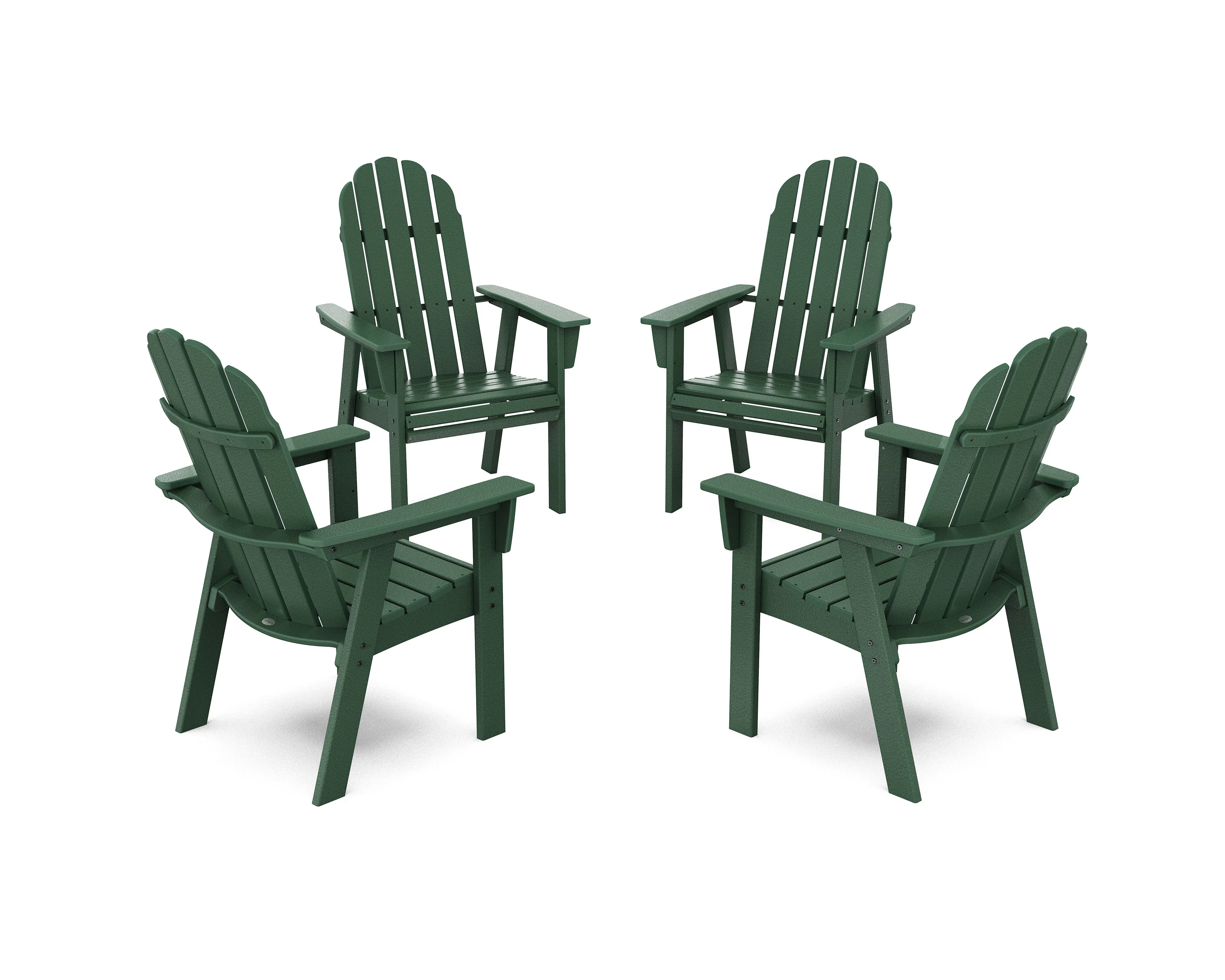 Vineyard 4-Piece Curveback Upright Adirondack Conversation Set - Image 7