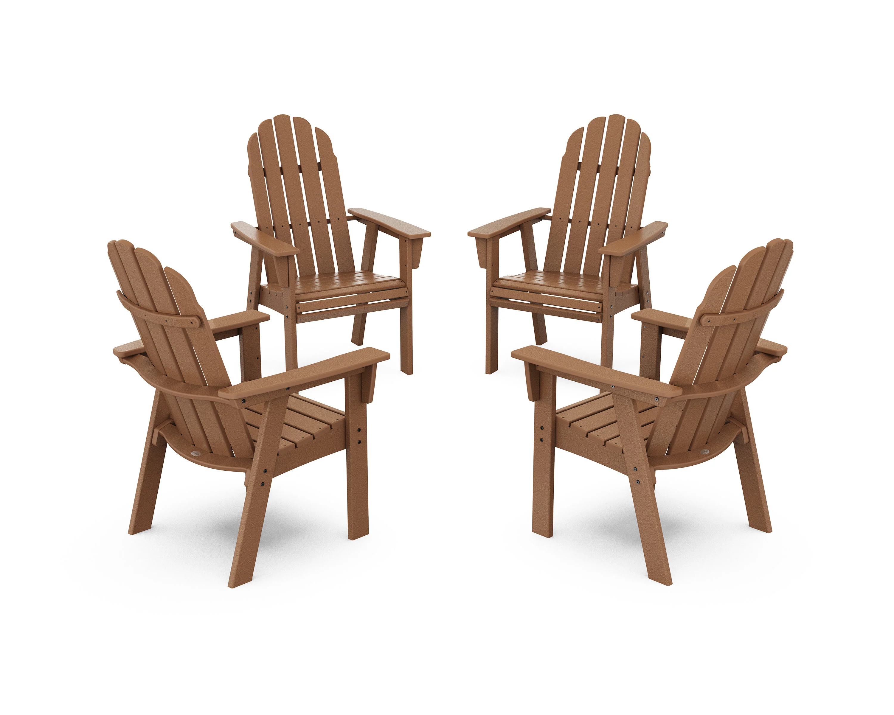 Vineyard 4-Piece Curveback Upright Adirondack Conversation Set - Image 9