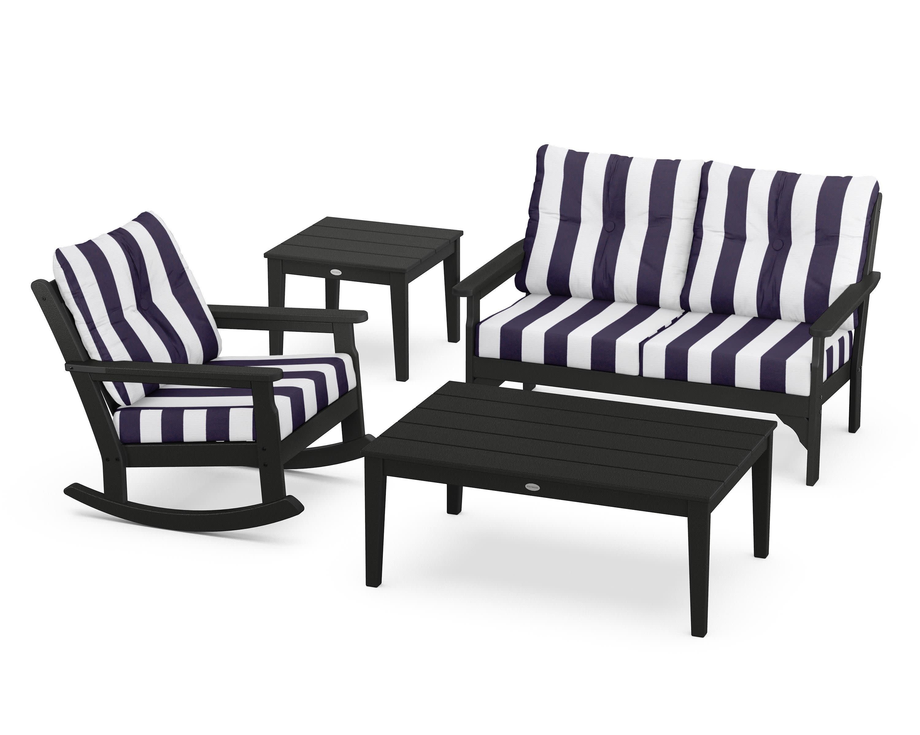 Vineyard 4-Piece Deep Seating Rocker Set - Image 100