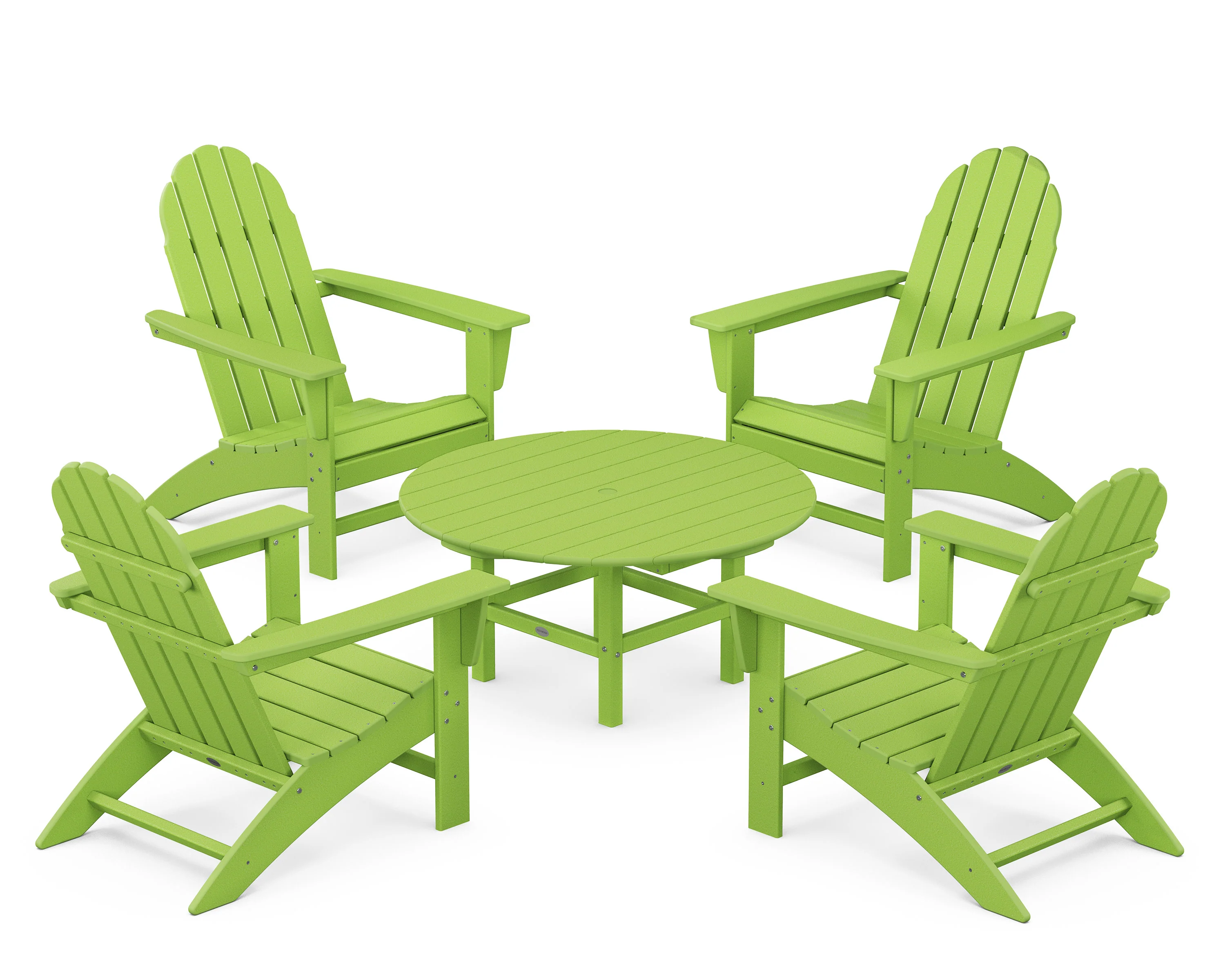 Vineyard 5-Piece Adirondack Chair Conversation Set - Image 4