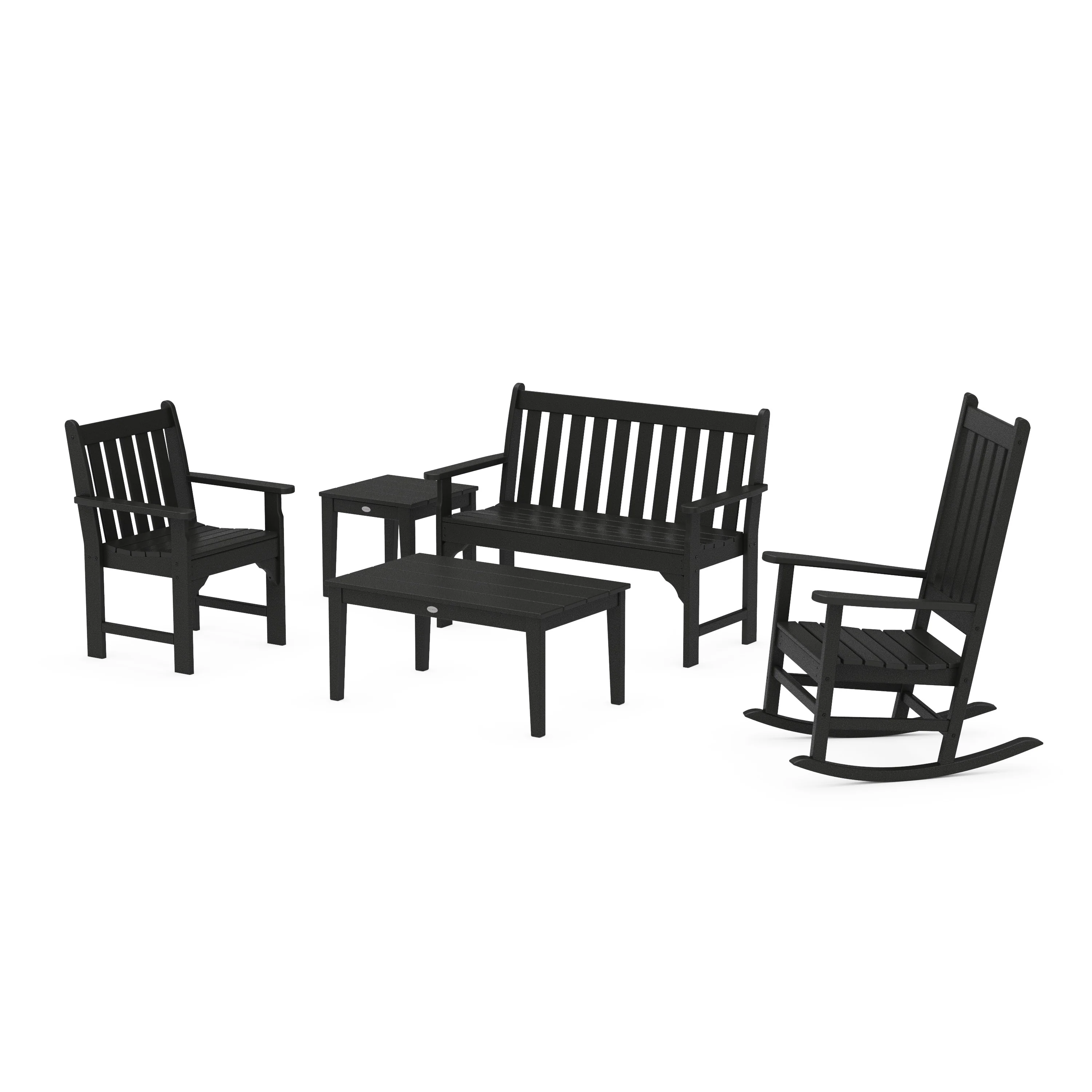 Vineyard 5-Piece Bench & Rocking Chair Set - Image 6
