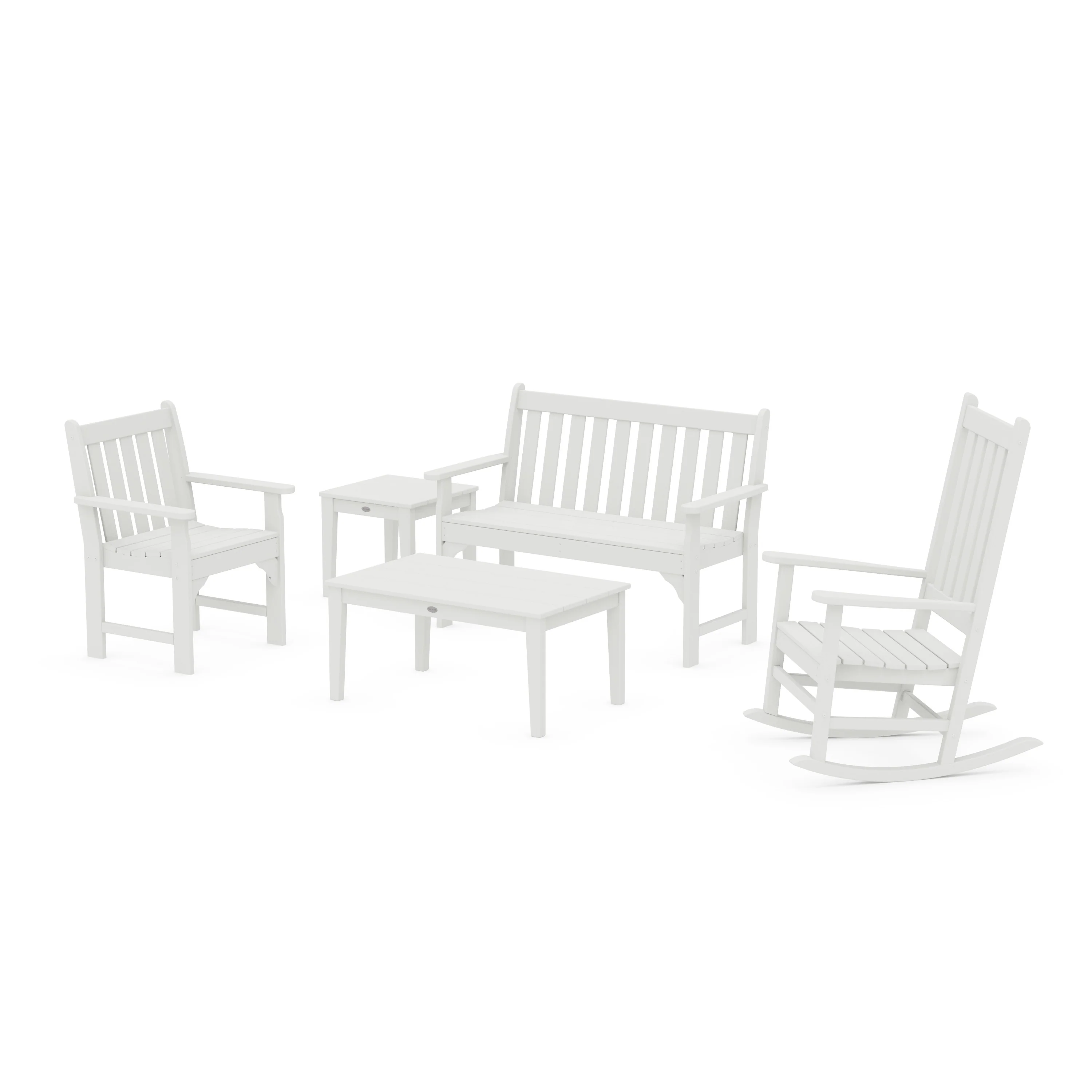 Vineyard 5-Piece Bench & Rocking Chair Set - Image 8