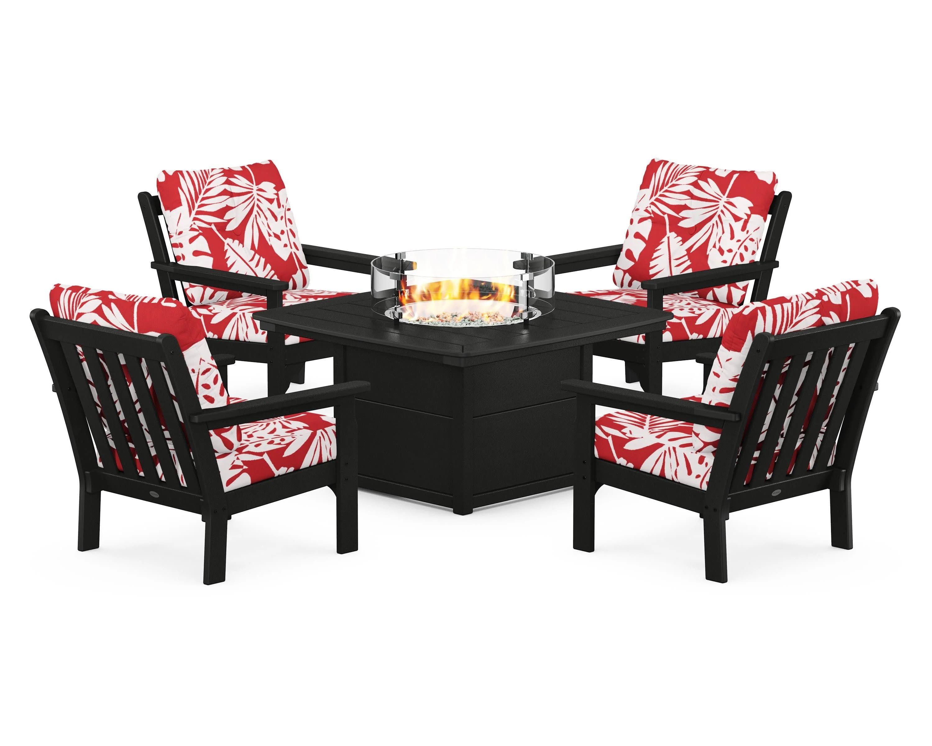 Vineyard 5-Piece Conversation Set with Fire Pit Table - Image 10