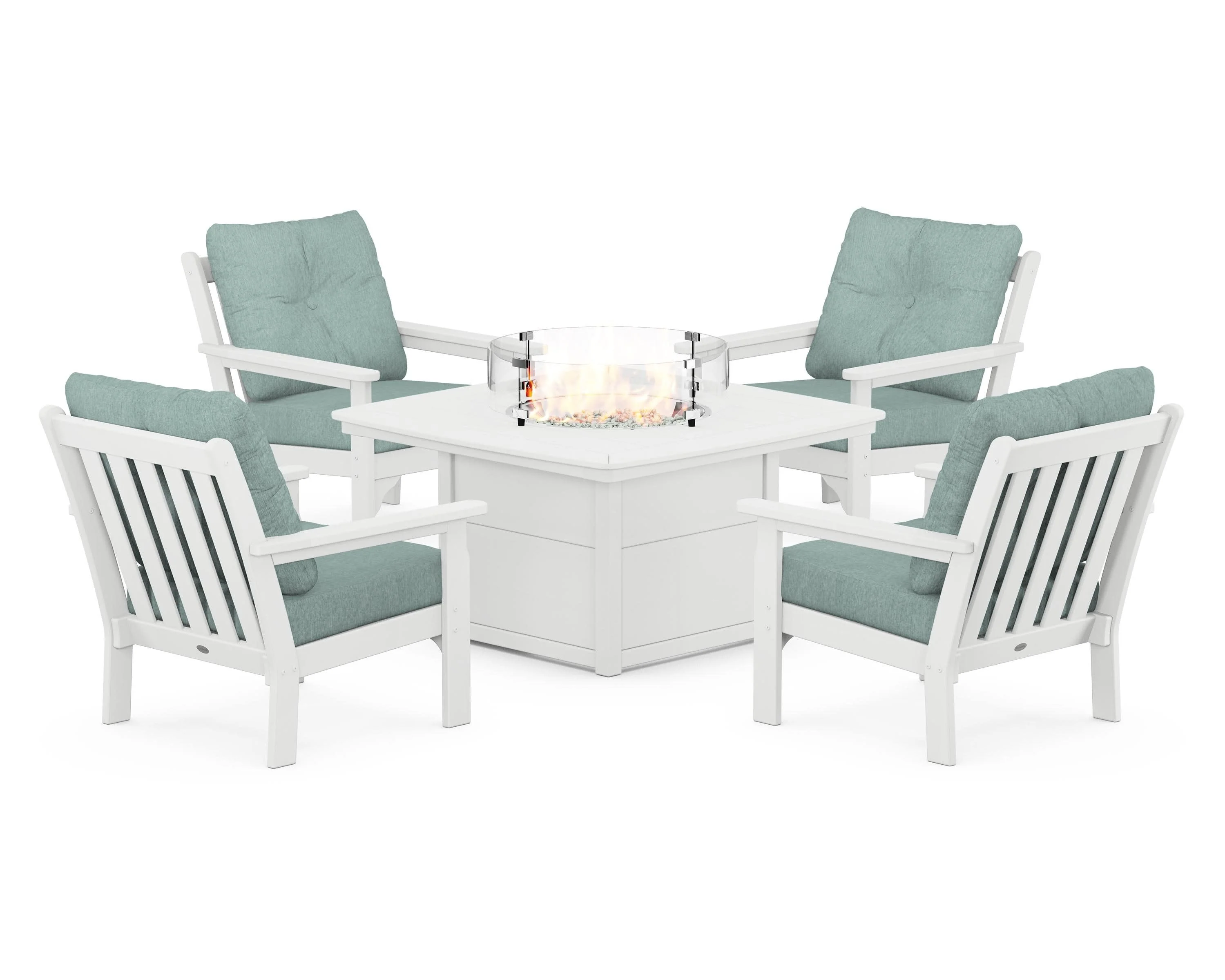 Vineyard 5-Piece Conversation Set with Fire Pit Table - Image 112