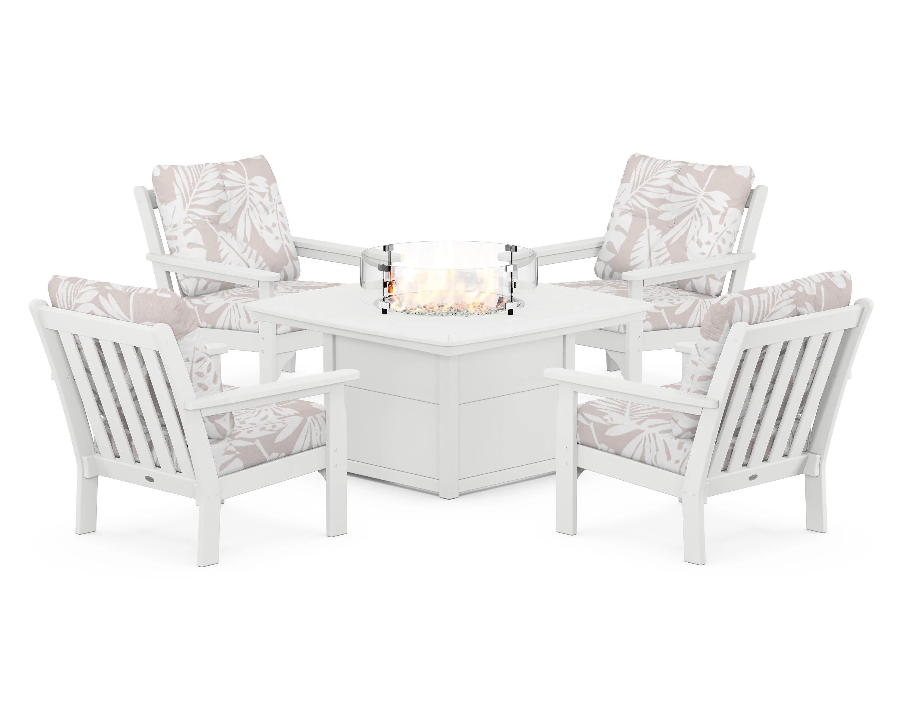 Vineyard 5-Piece Conversation Set with Fire Pit Table - Image 117