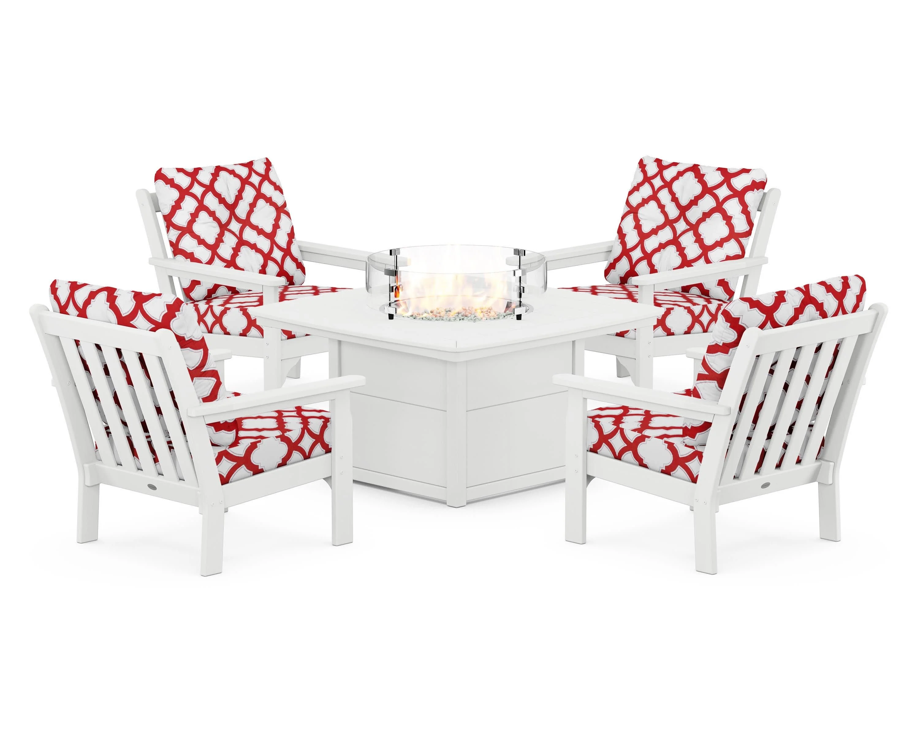 Vineyard 5-Piece Conversation Set with Fire Pit Table - Image 119