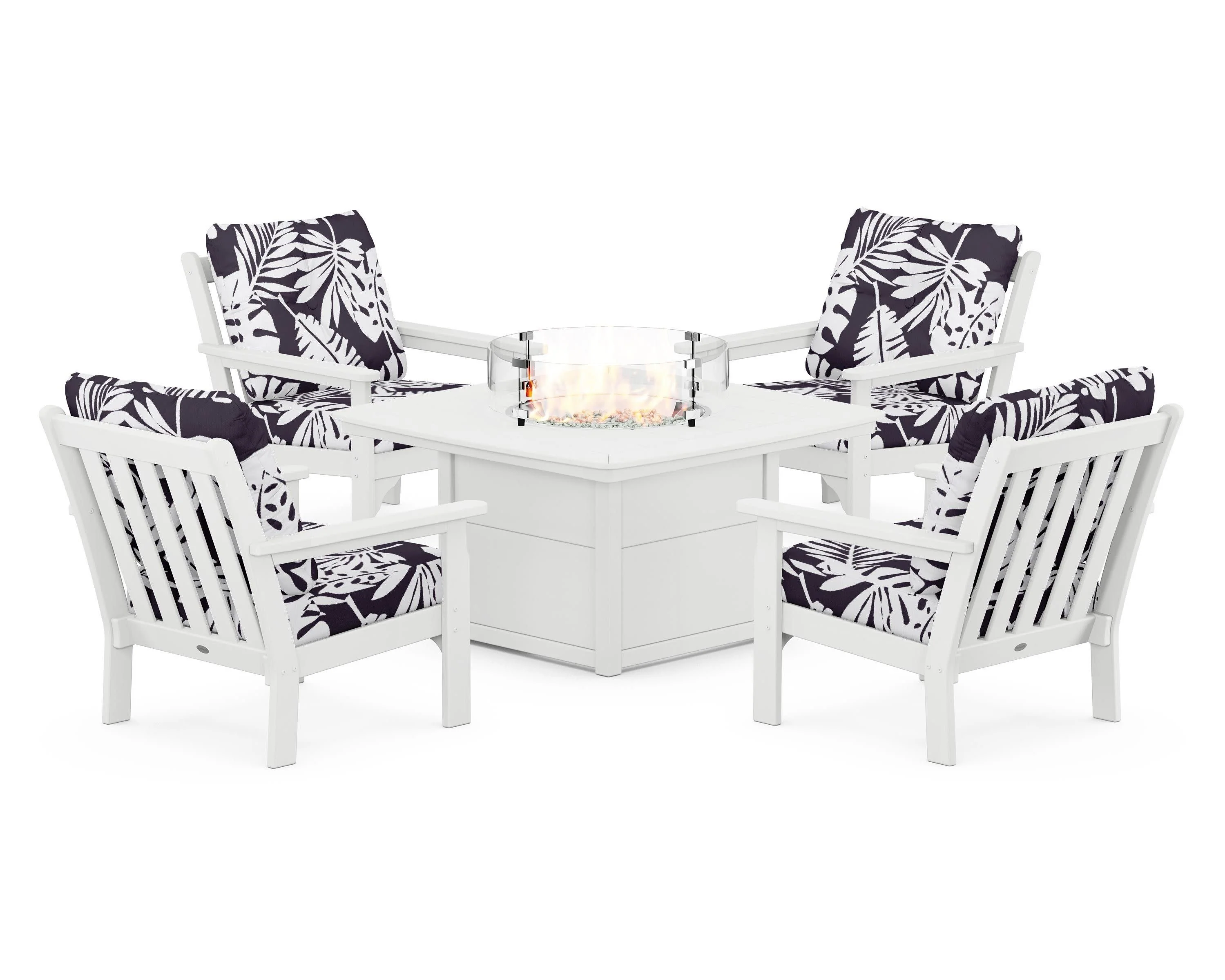 Vineyard 5-Piece Conversation Set with Fire Pit Table - Image 120