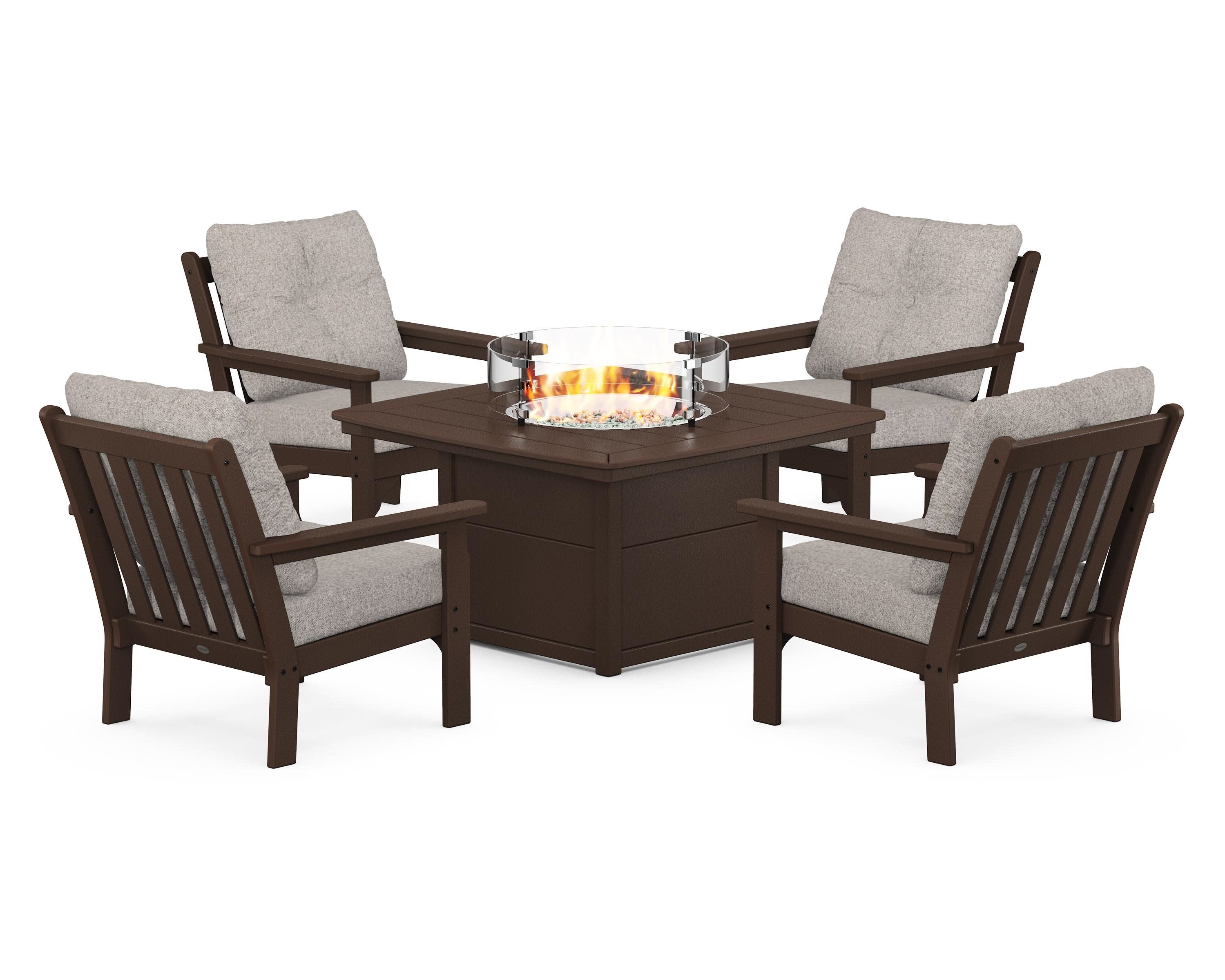 Vineyard 5-Piece Conversation Set with Fire Pit Table - Image 121