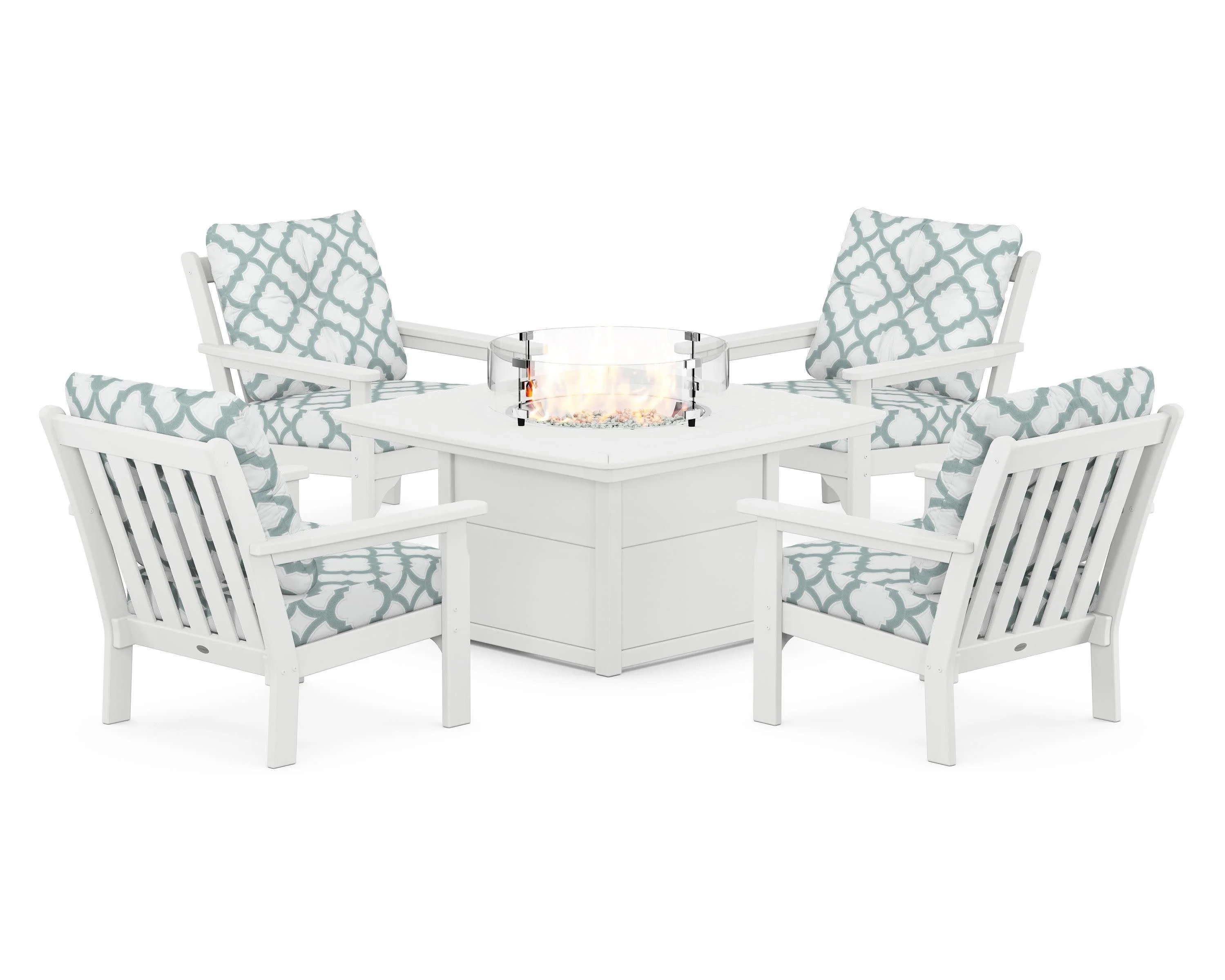 Vineyard 5-Piece Conversation Set with Fire Pit Table - Image 130